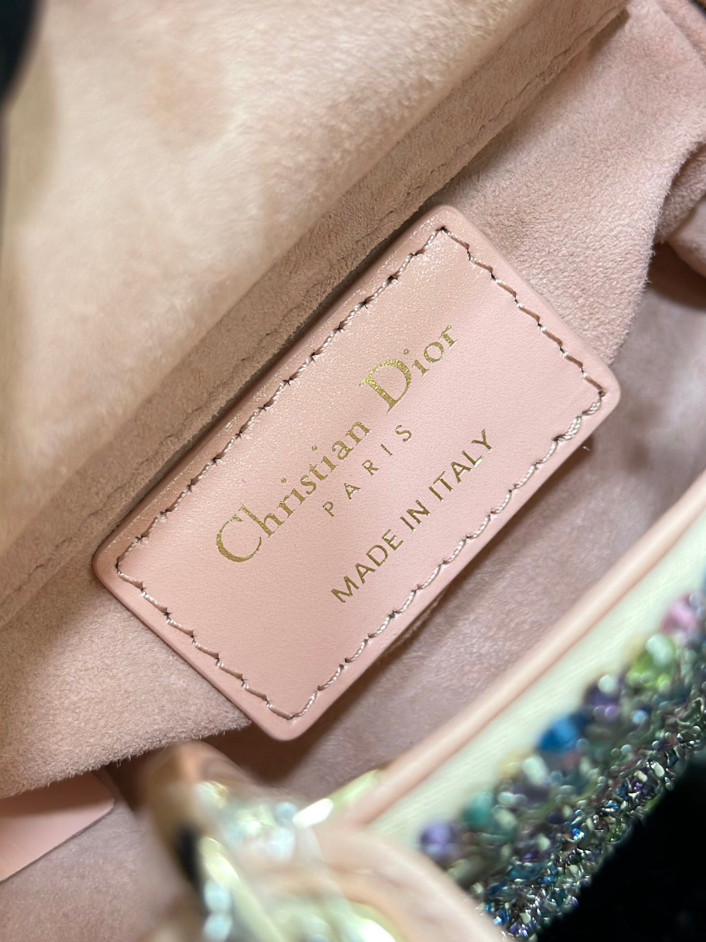 Lady Dior Ultra - Mini Embroidered Handbag with Colorful Beads and Diamonds