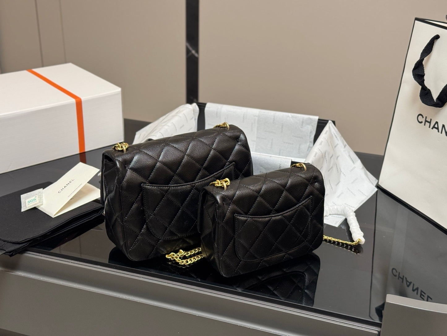 Classic Black Quilted Flap Bags