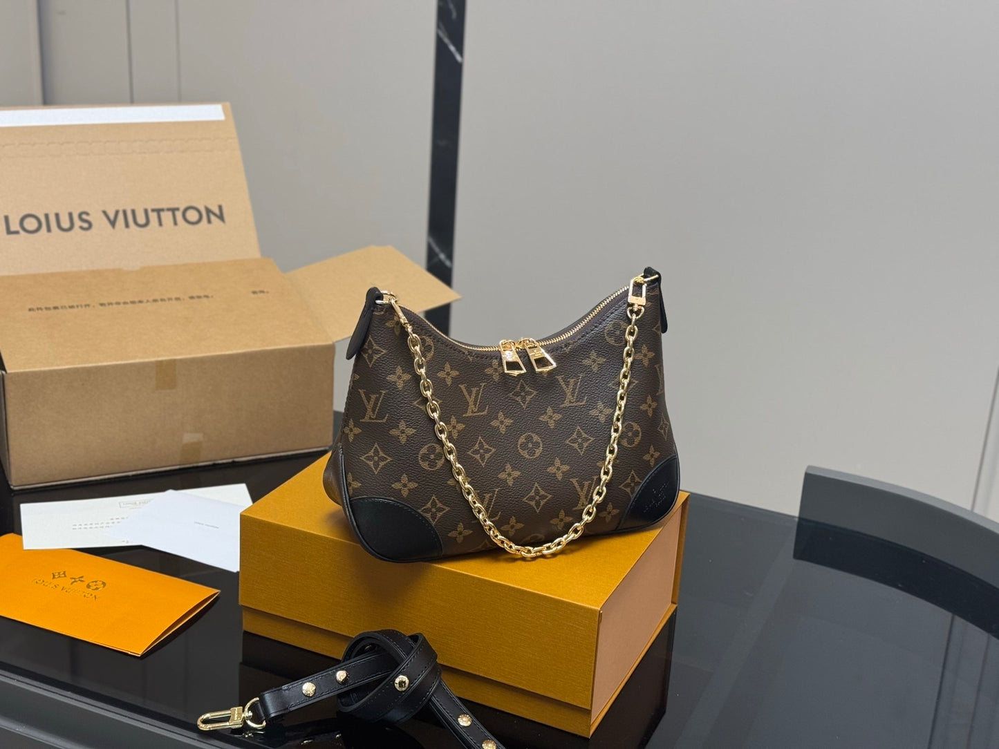 Classic Monogram Chain Hobo Bag