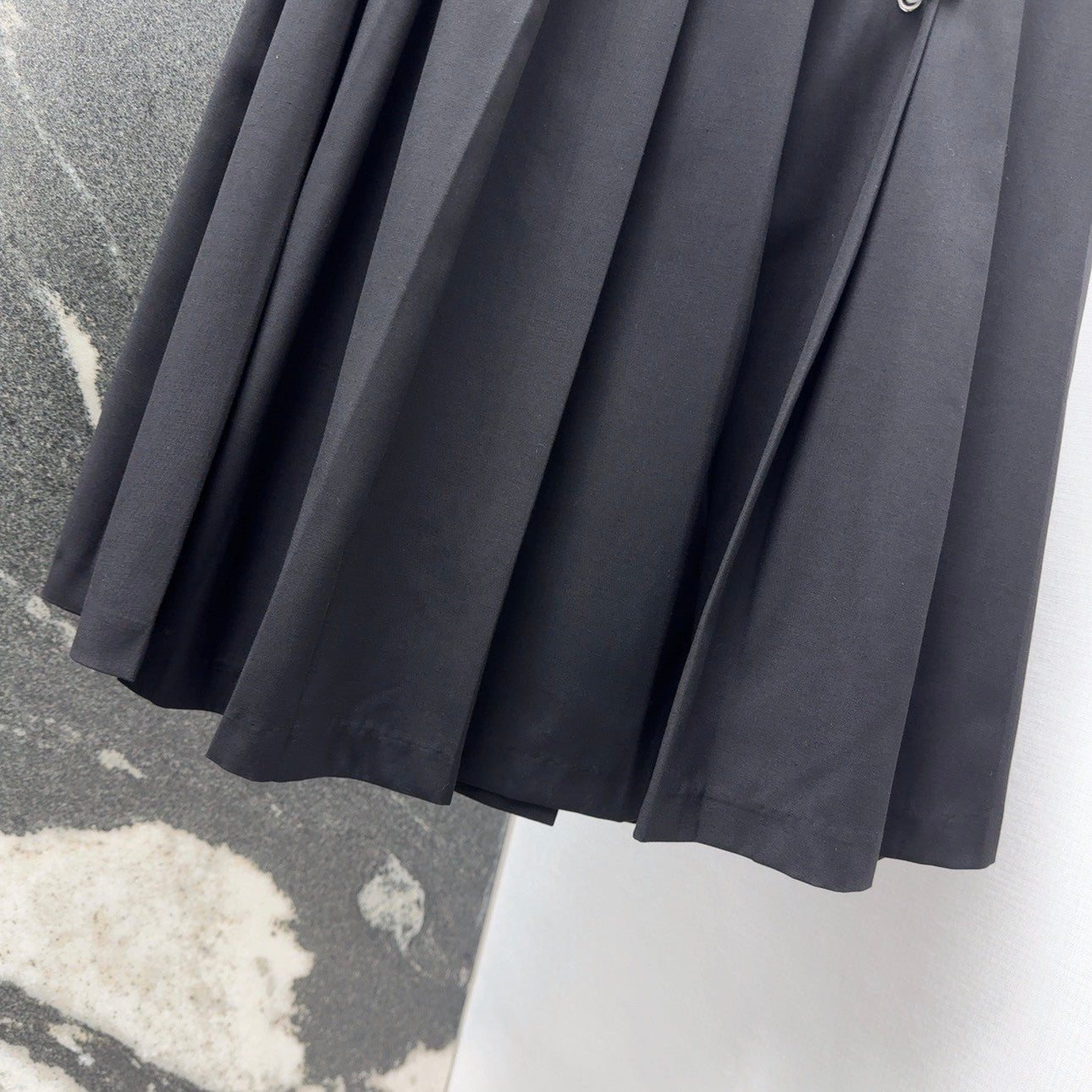 Spring - Summer 2025 New Arrival: Nautical - style Midi - length Pleated Skirt with Rope Detailing