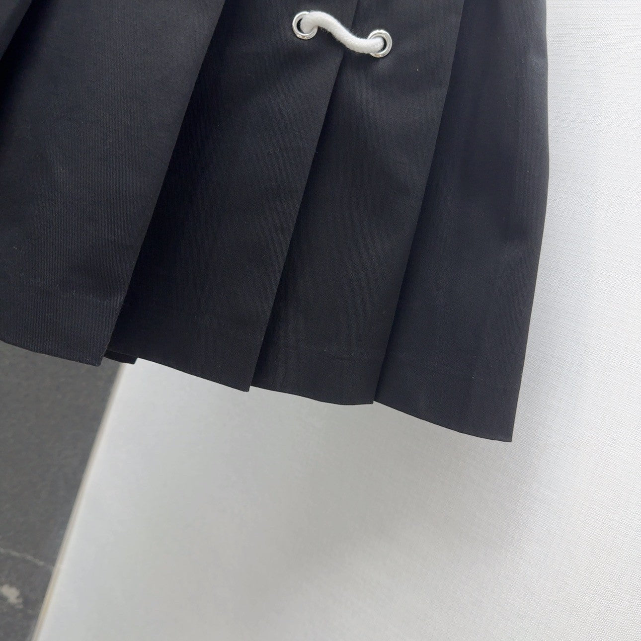 Spring - Summer 2025 New Arrival: Nautical - style Short Pleated Skirt with Rope Detailing