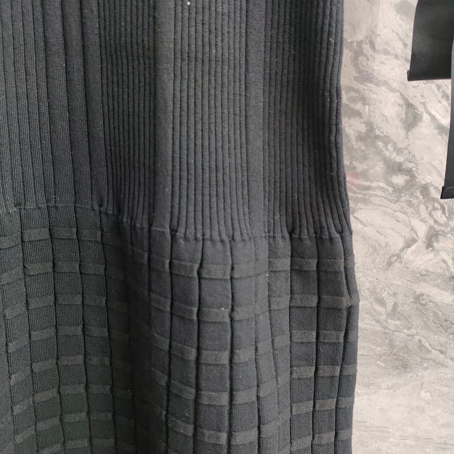 Must - have Trendy Item This Season! Ribbed Waffle - Knit Patchwork Knitted Sleeveless Dress