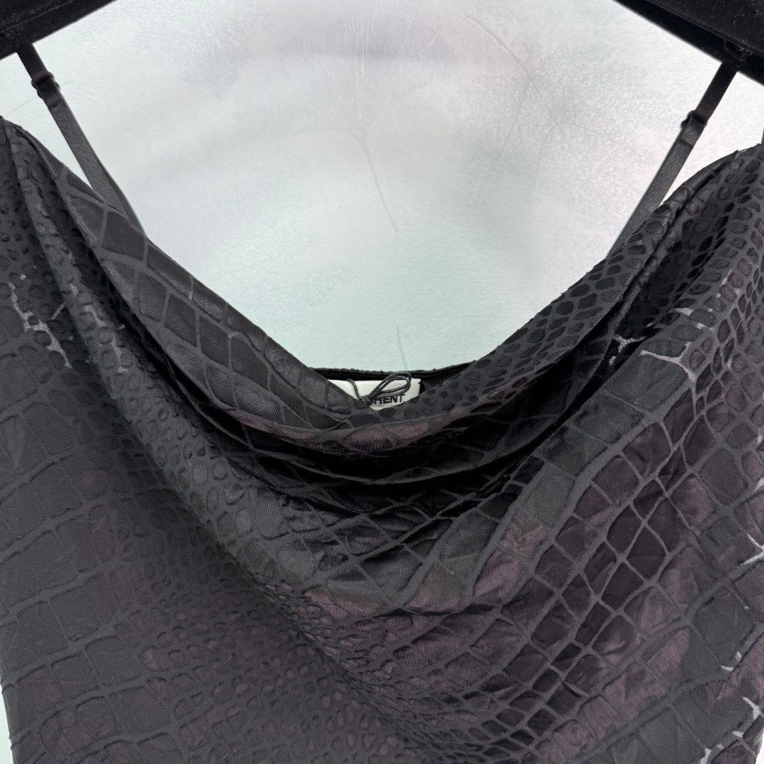 Alligator - pattern jacquard camisole dress