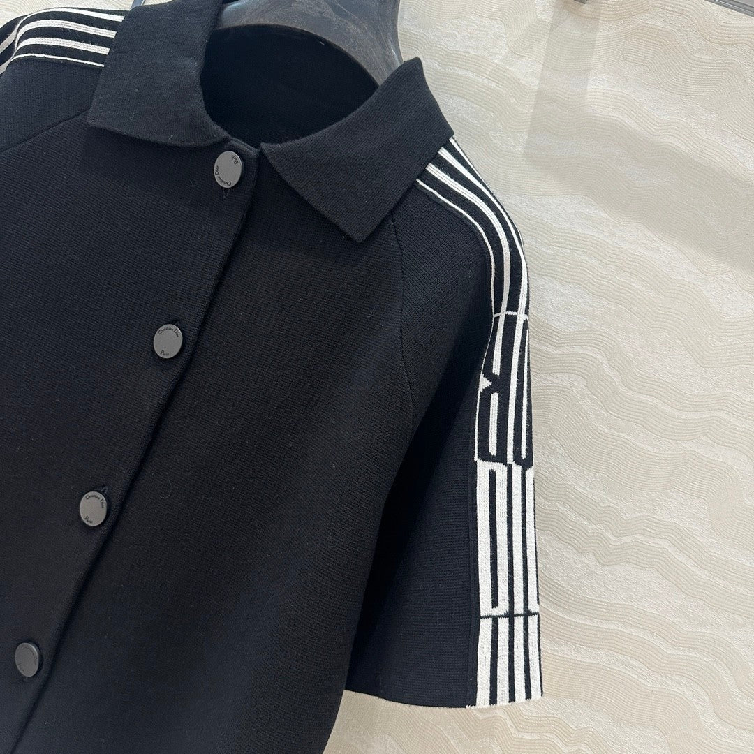 Missd Tennis - inspired Knitted Short - sleeved T - shirt Cardigan Jacket