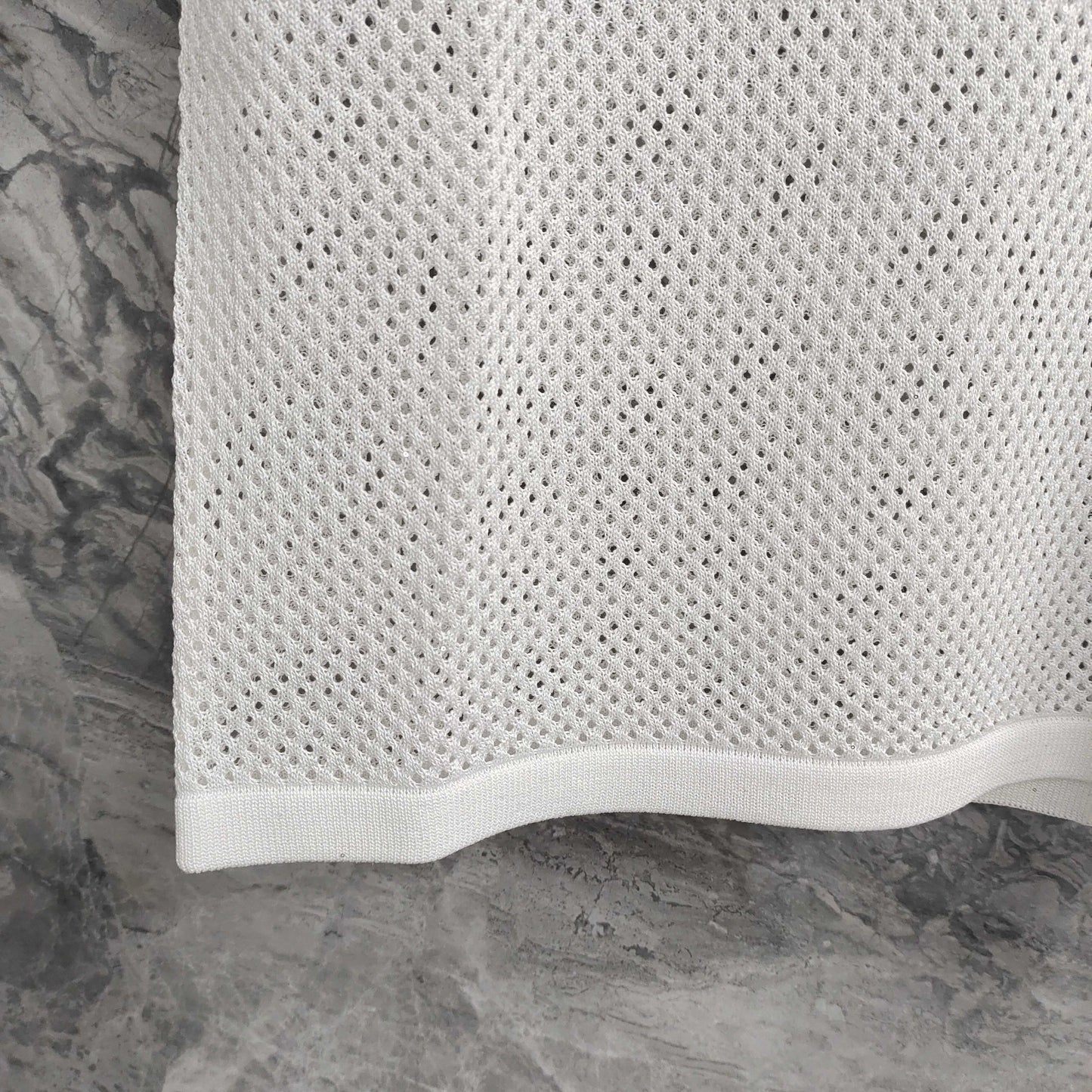 Short - sleeved Mesh T - shirt Top with Lace - trimmed Sleeves & Camellia Embellishment