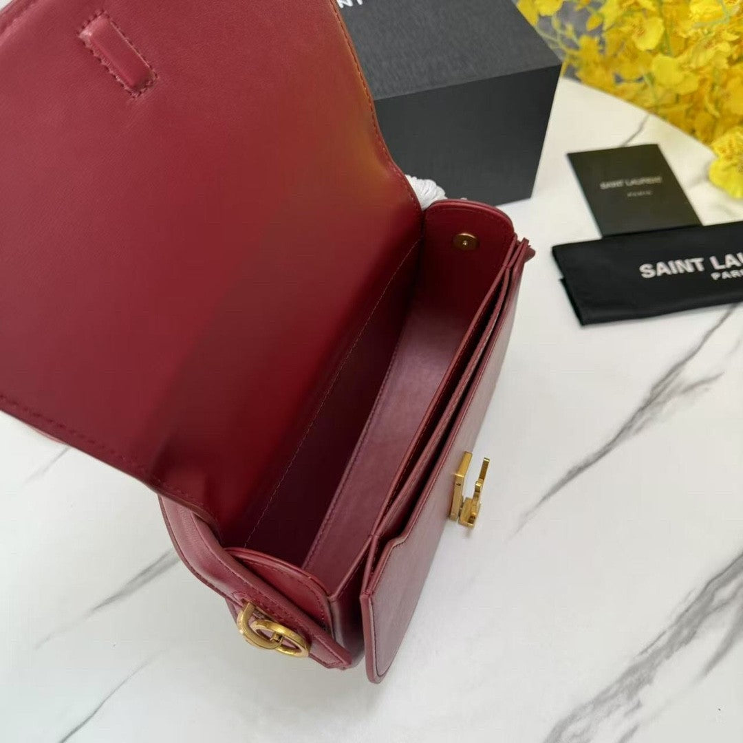 burgundy Leather Handbag