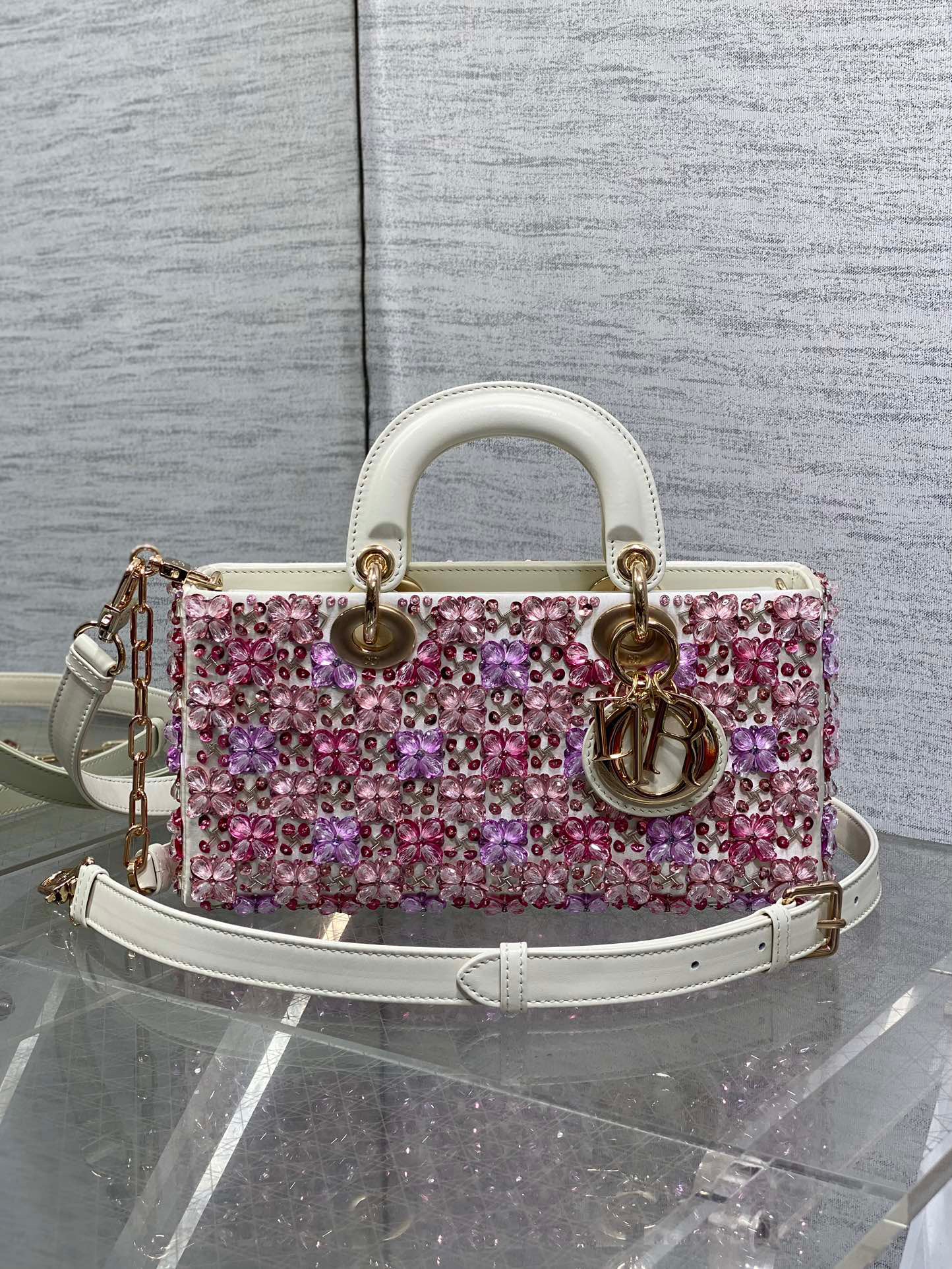 Limited - Edition Heavily - Embellished Beaded Lady Dior Bag