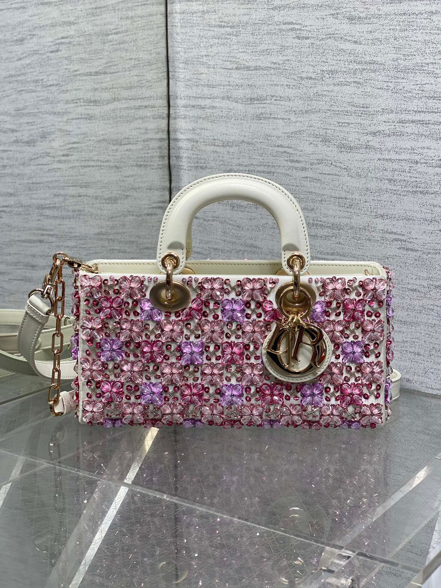 Limited - Edition Heavily - Embellished Beaded Lady Dior Bag