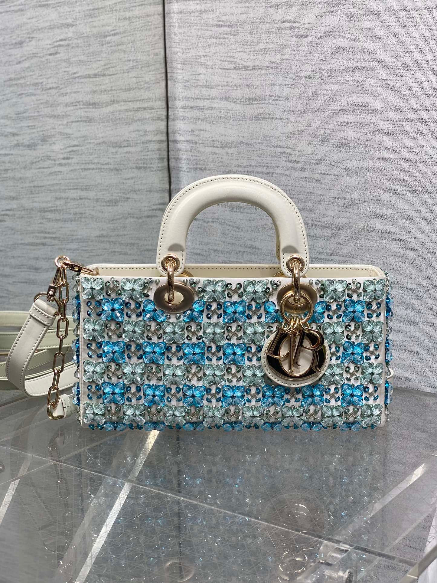 Limited - Edition Heavily - Embellished Beaded Lady Dior Bag