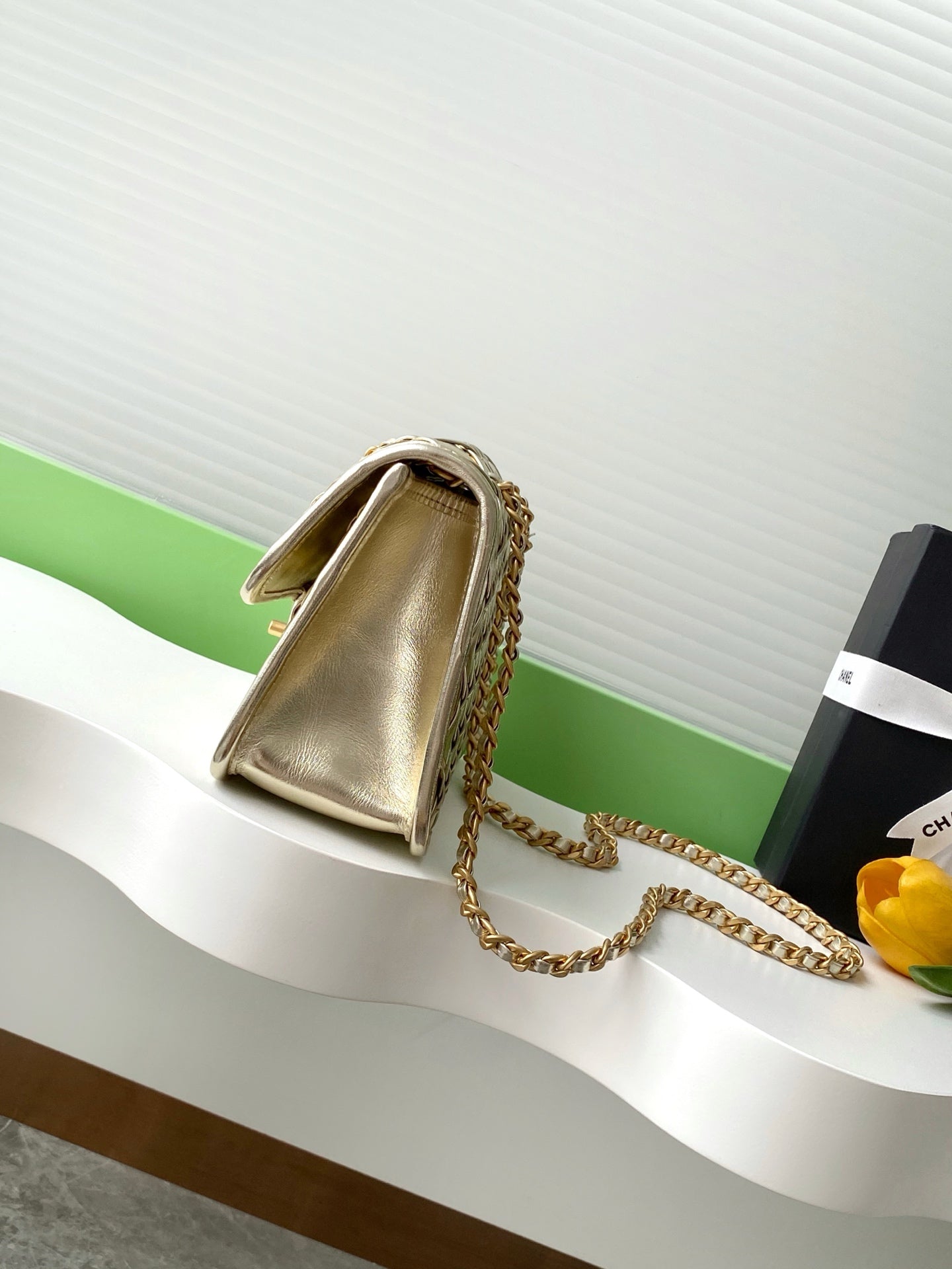 New Runway - Inspired CF Woven Chain Handbag/Shoulder Bag