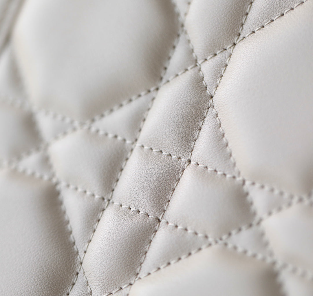 Beige Cowhide Handbag