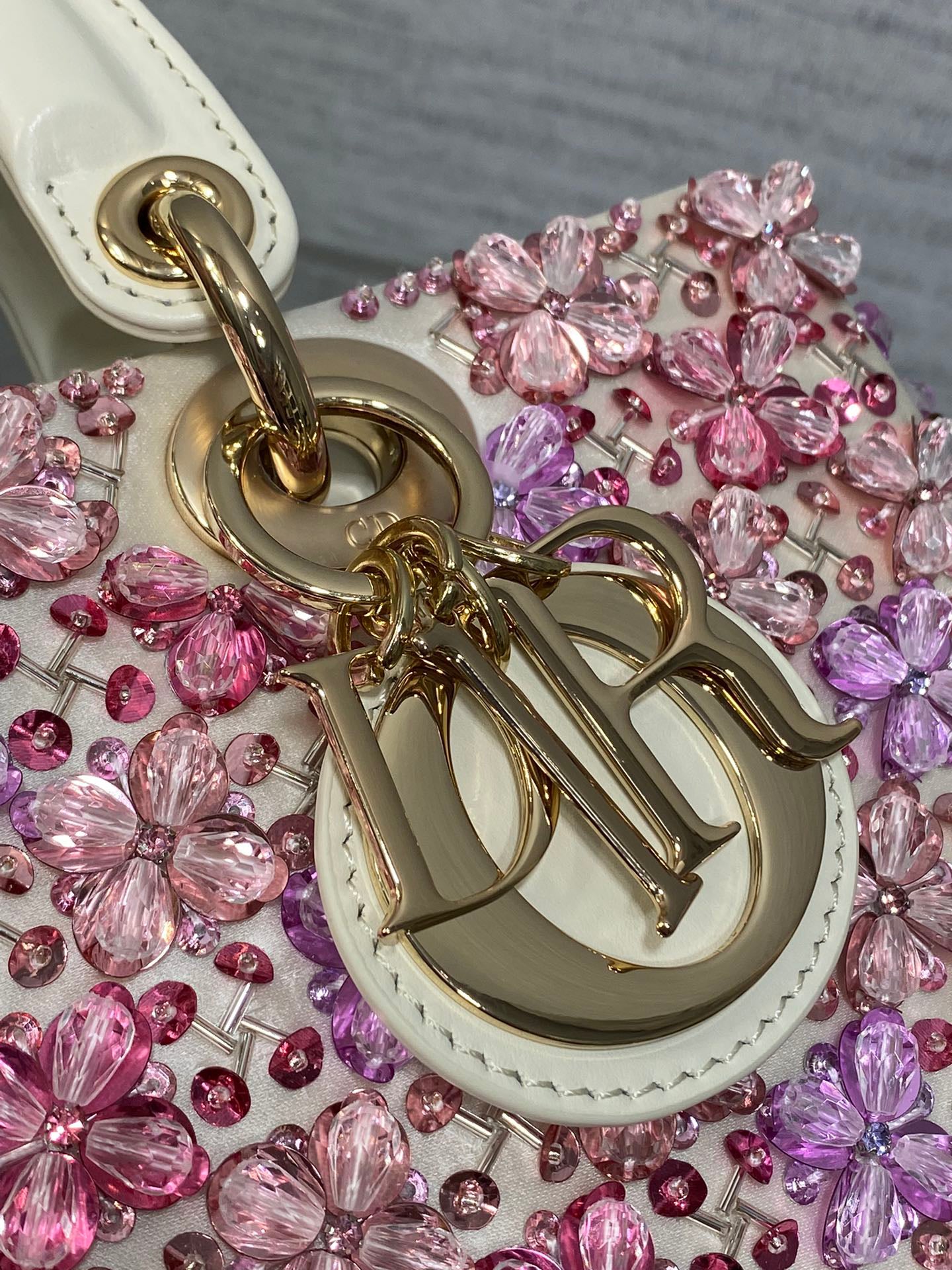 Limited - Edition Heavily - Embellished Beaded Lady Dior Bag