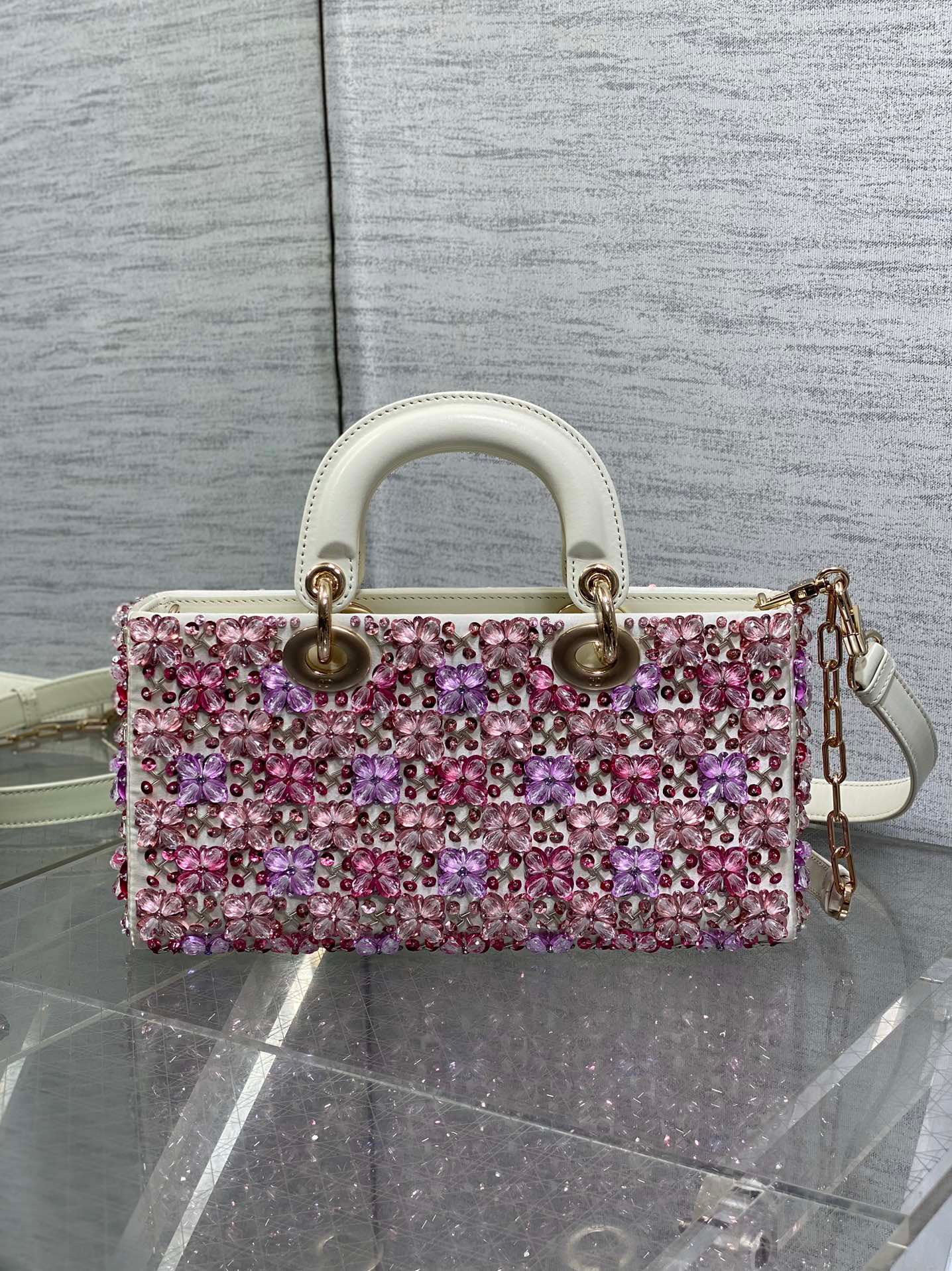 Limited - Edition Heavily - Embellished Beaded Lady Dior Bag