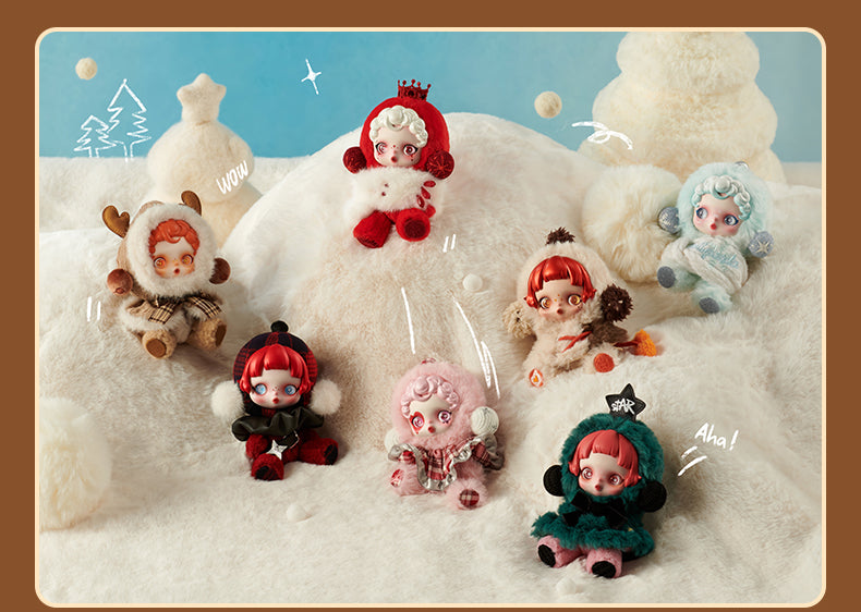 POP MART SKULLPANDA Winter Symphony Plush Keychains - Adorable Blind Box Collection