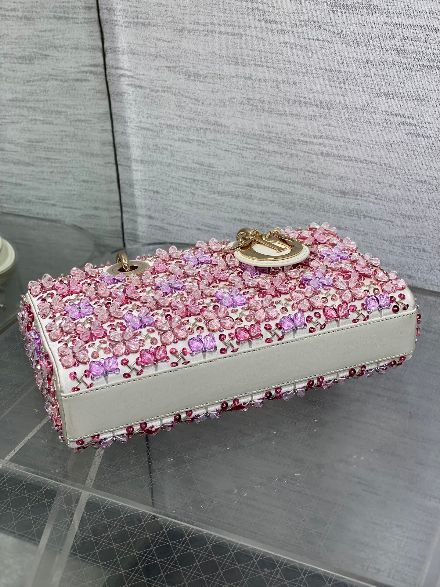 Limited - Edition Heavily - Embellished Beaded Lady Dior Bag