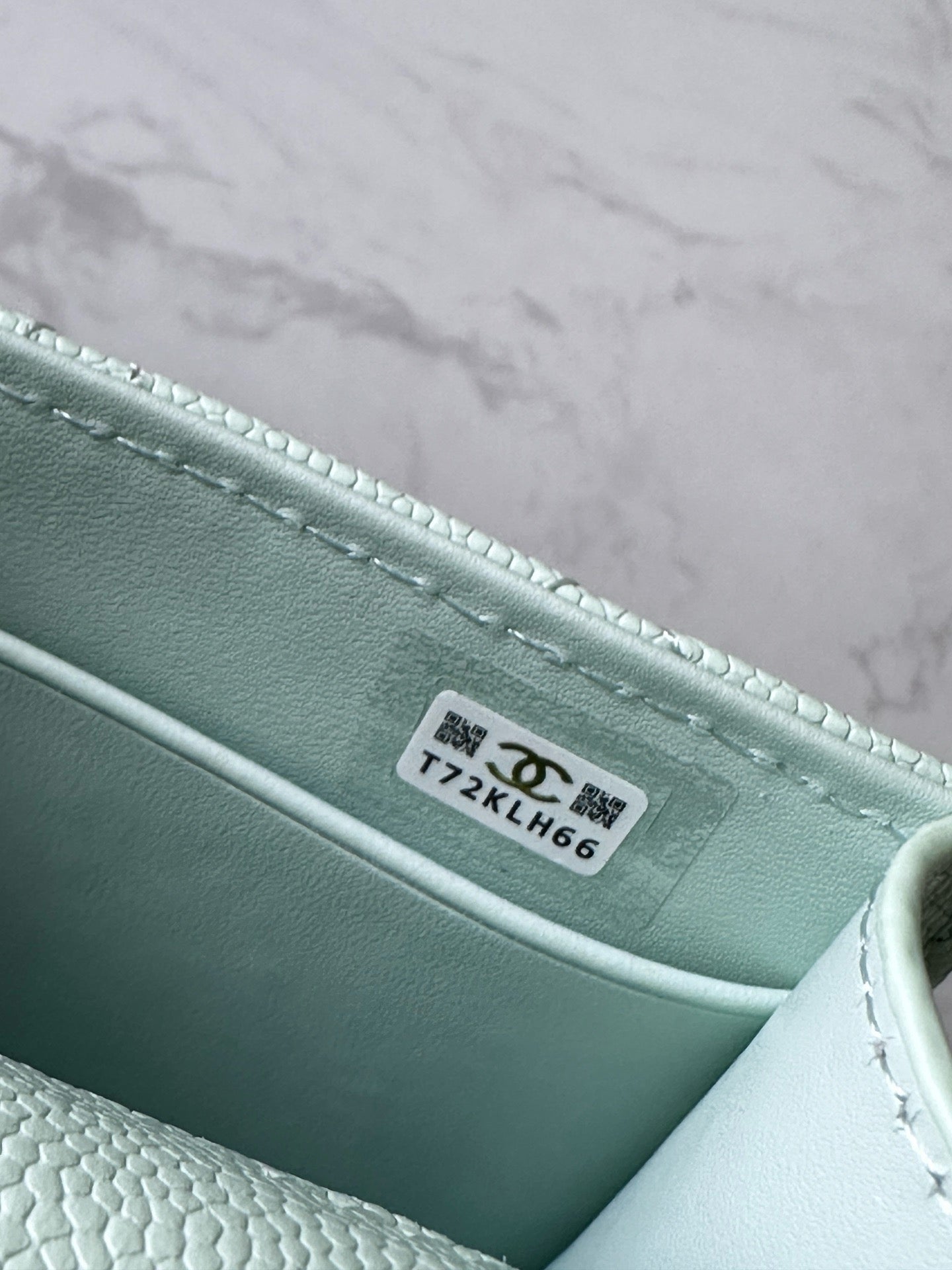 Light green caviar leather flap handbag   shoulder bag