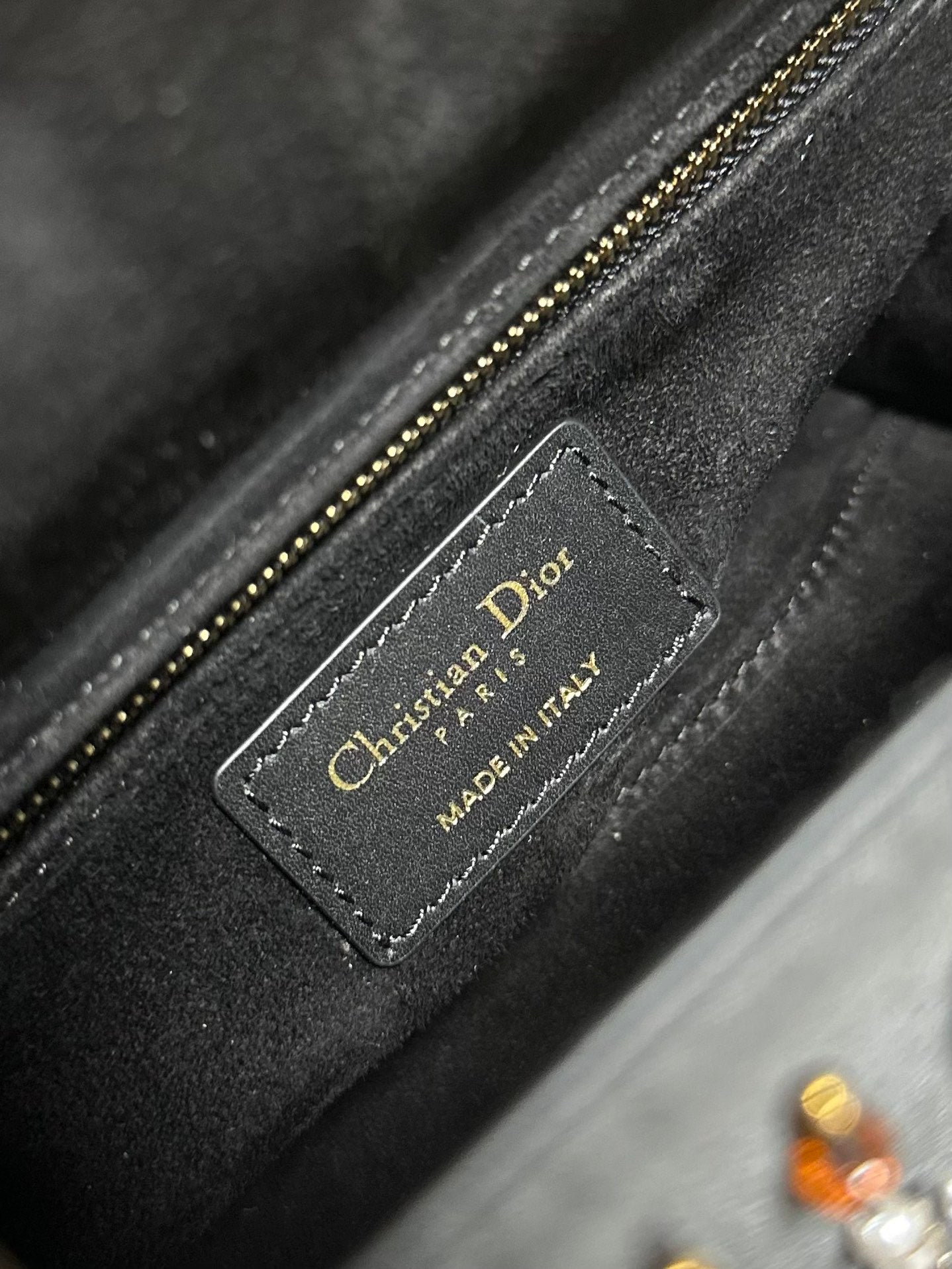 Lady Dior Four - Grid Embroidered Iridescent Bead Handbag