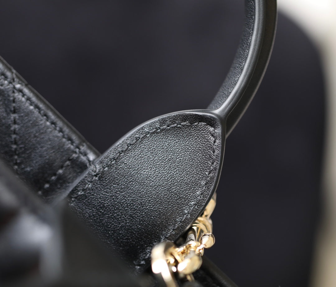 Black Cowhide Handbag