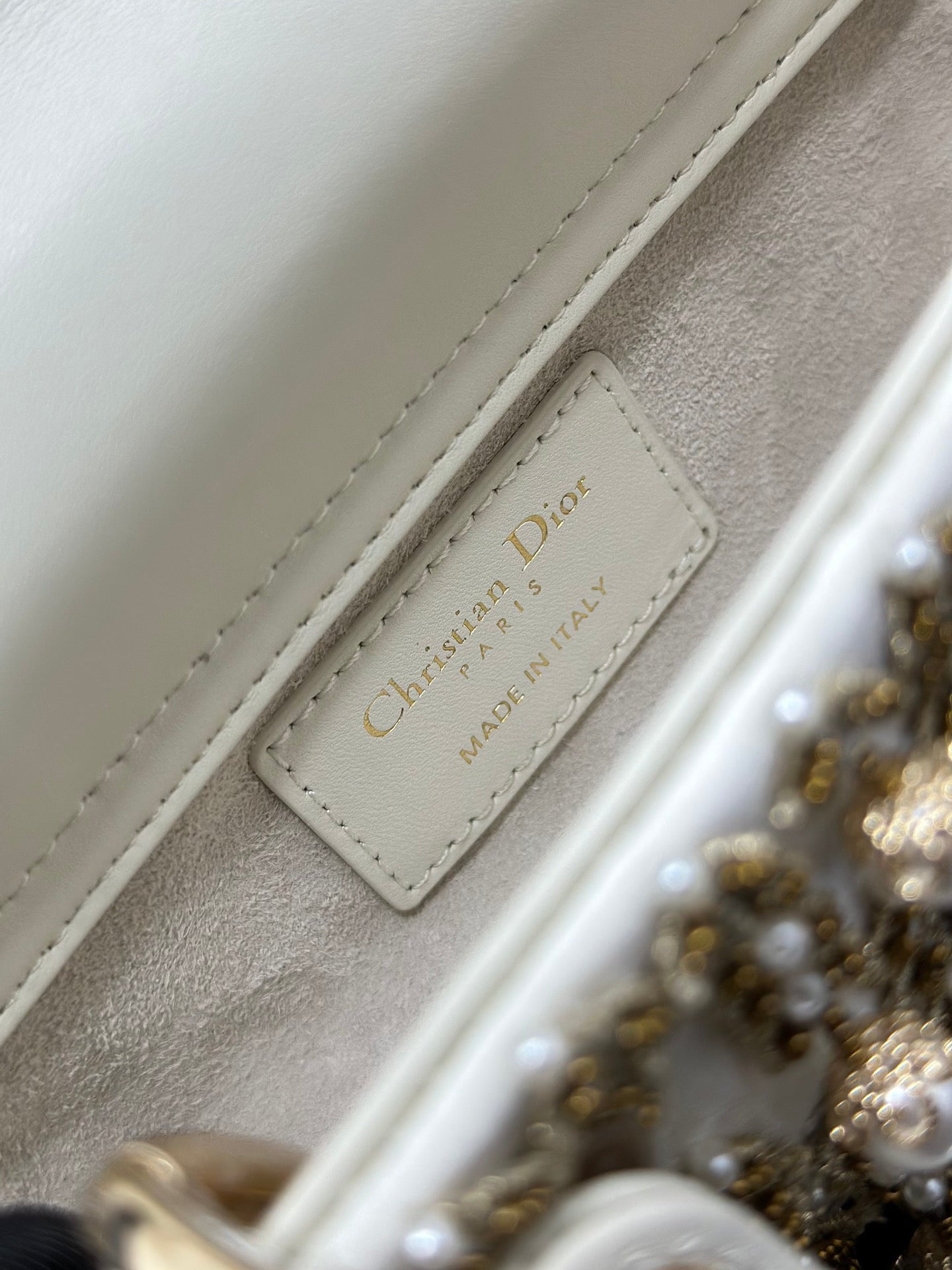 Mini Embroidered Wheat  Pearl Handbag