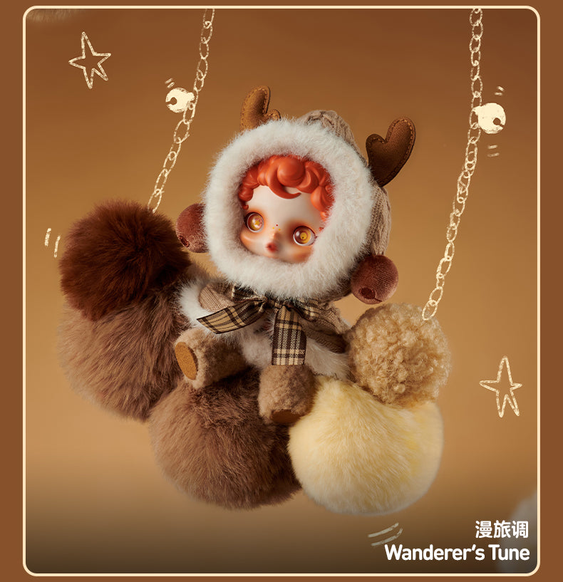 POP MART SKULLPANDA Winter Symphony Plush Keychains - Adorable Blind Box Collection