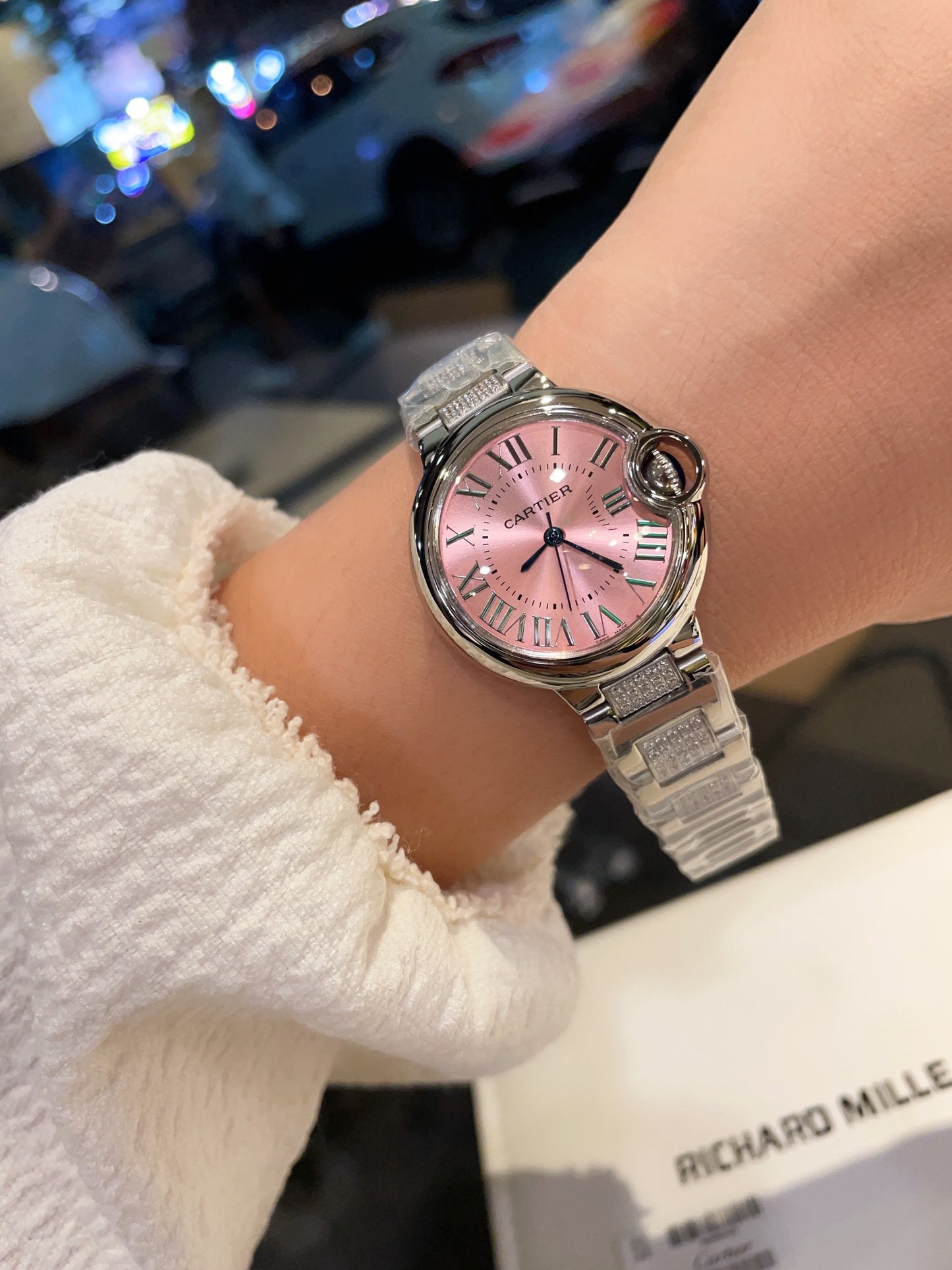 Cartier fisheye glass in cherry pink