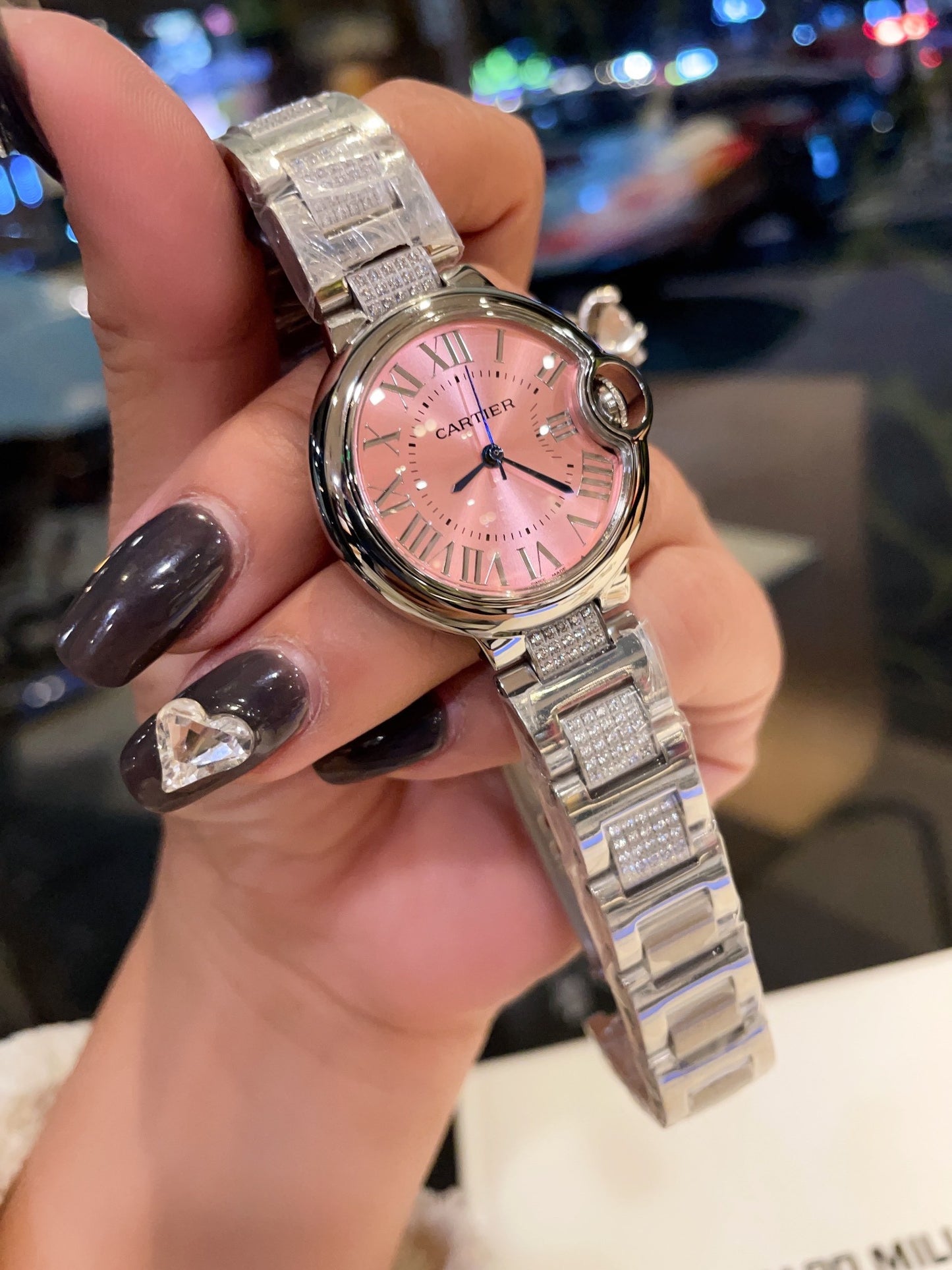 Cartier fisheye glass in cherry pink