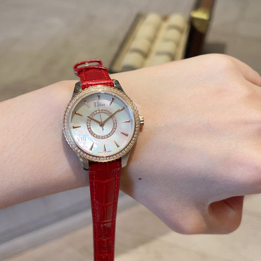 Dior Glamorous Red - strap Watch: A Fusion of Style and Luxury