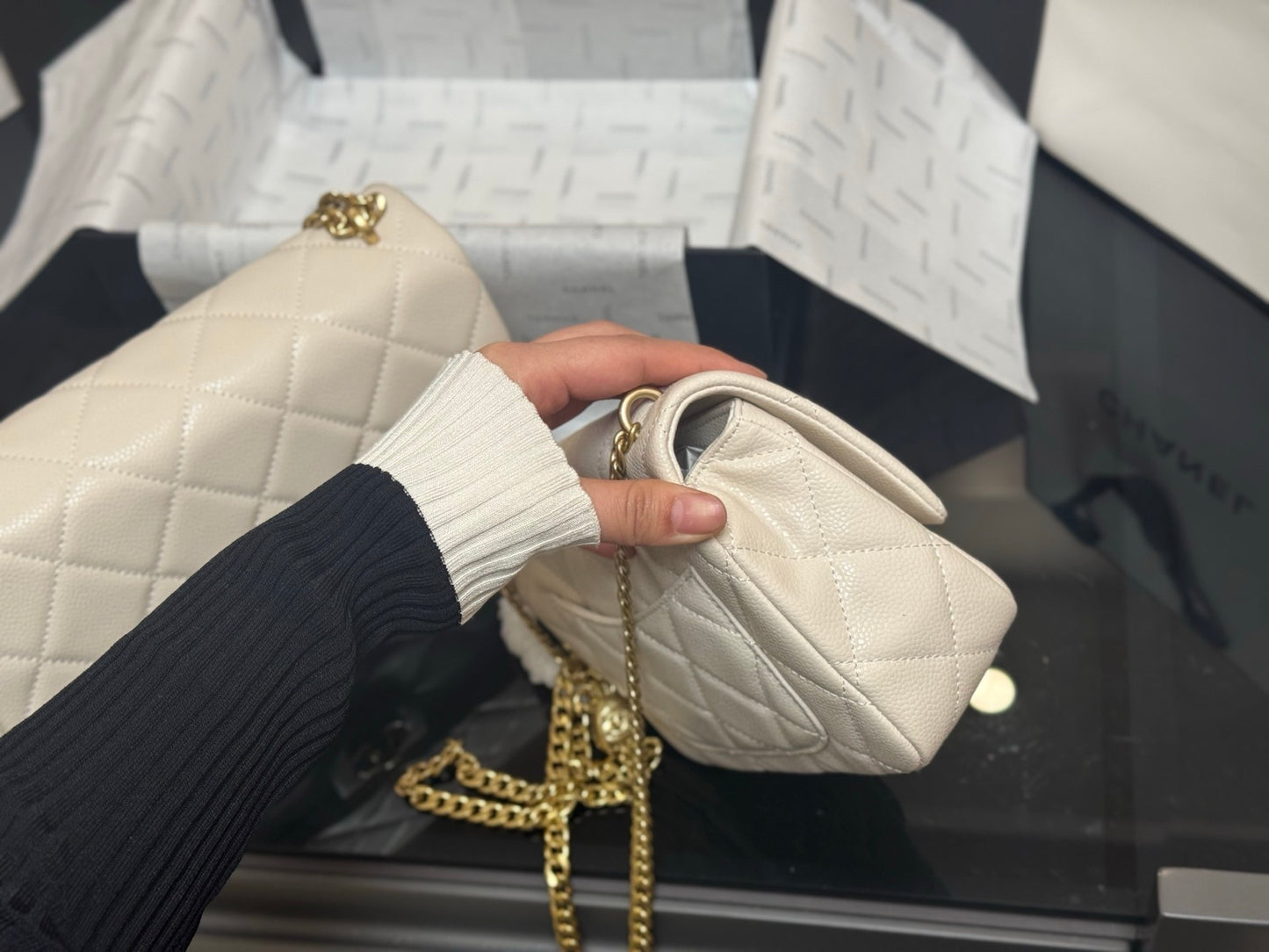 Classic White Quilted Flap Bags