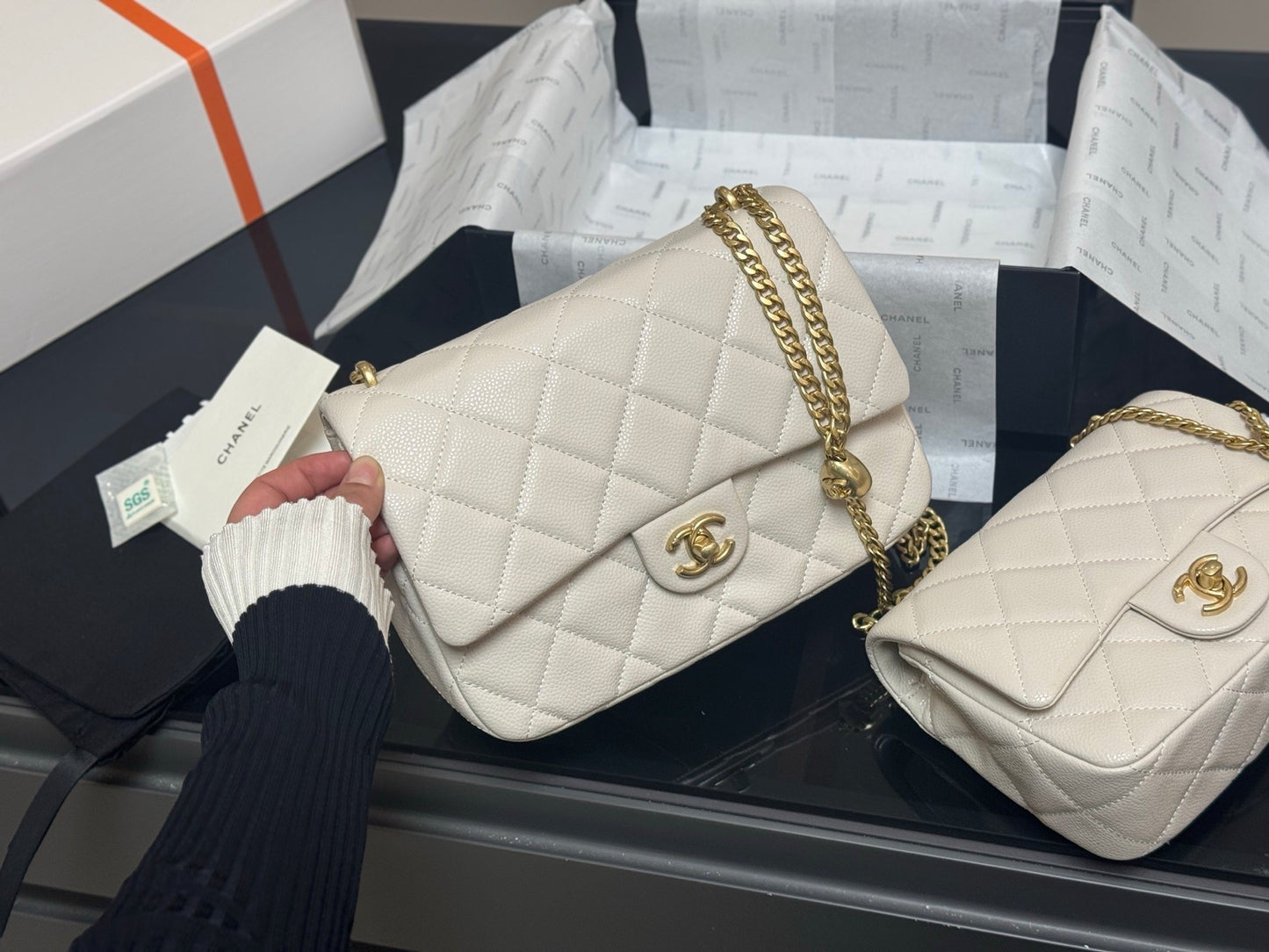Classic White Quilted Flap Bags