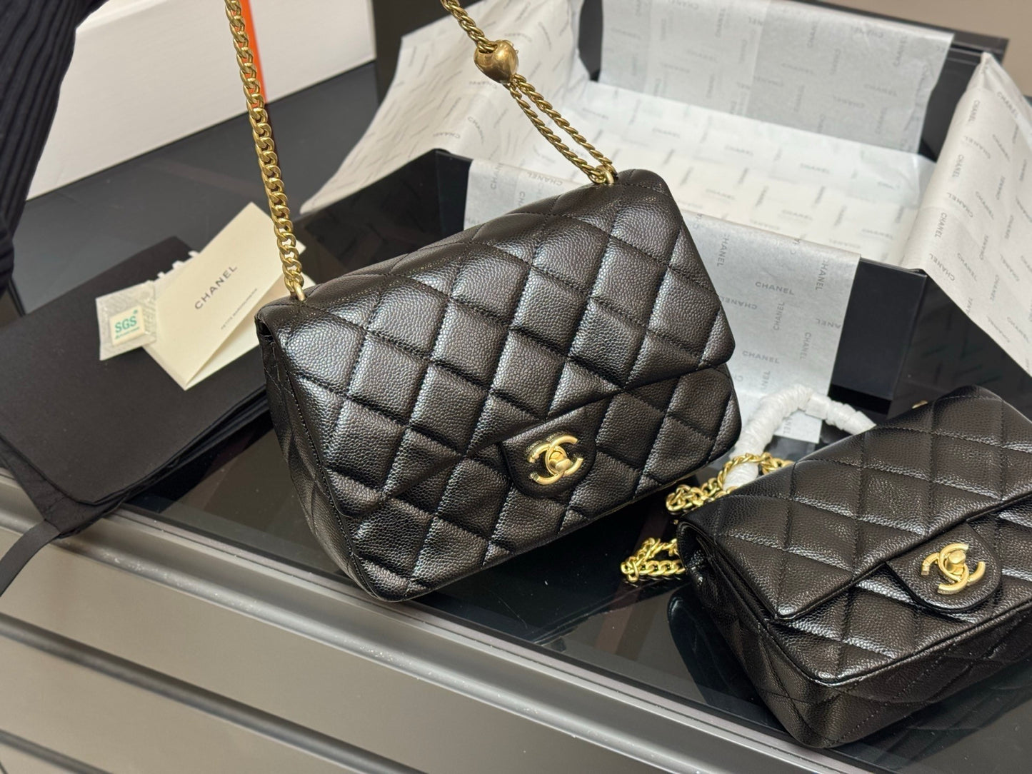 Classic Black Quilted Flap Bags