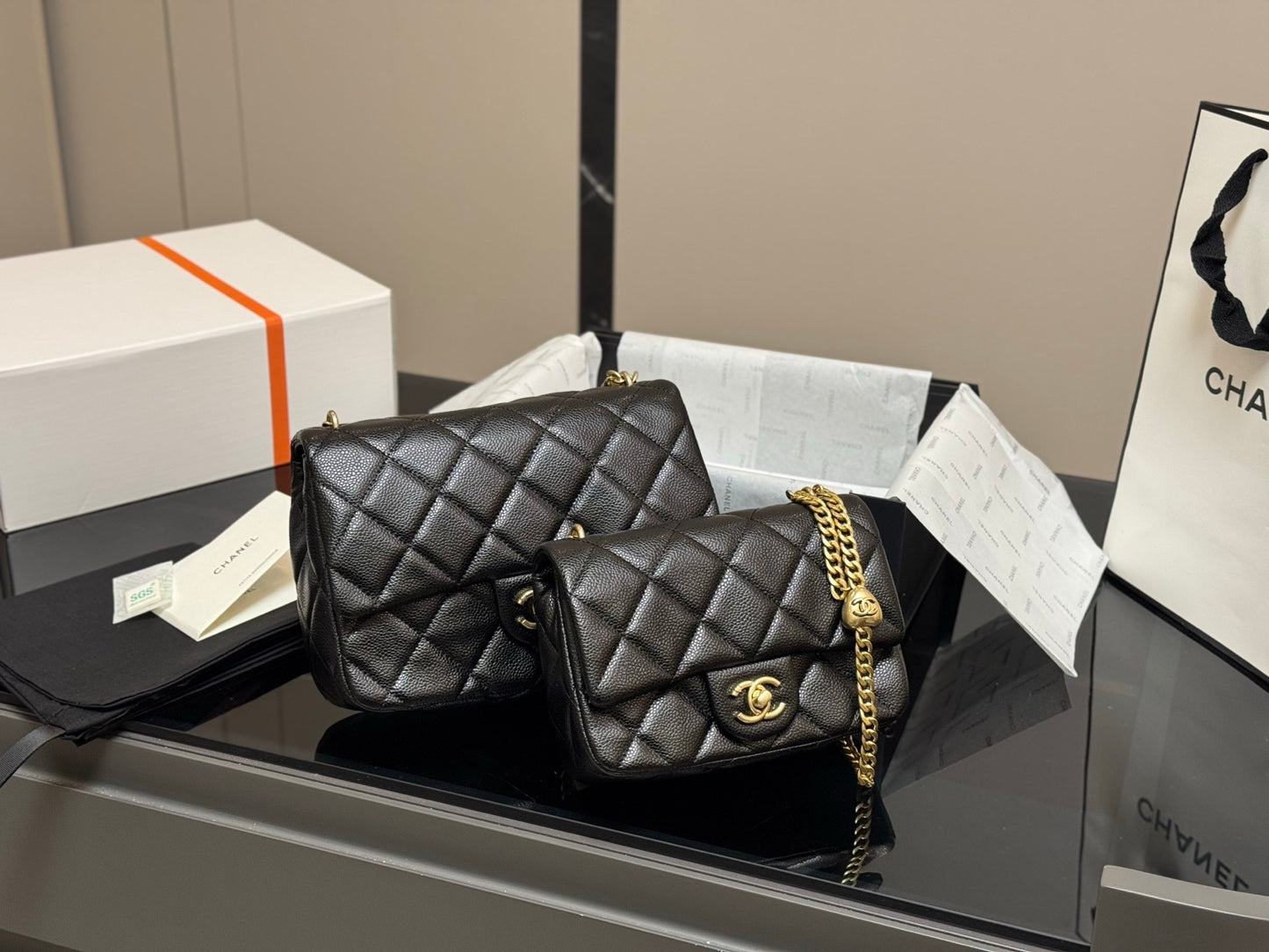 Classic Black Quilted Flap Bags