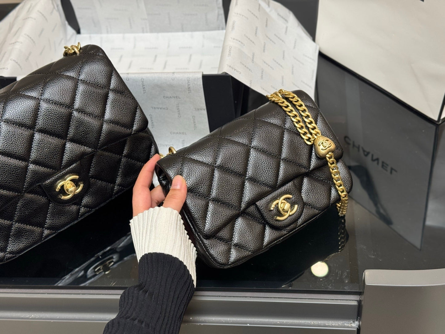 Classic Black Quilted Flap Bags