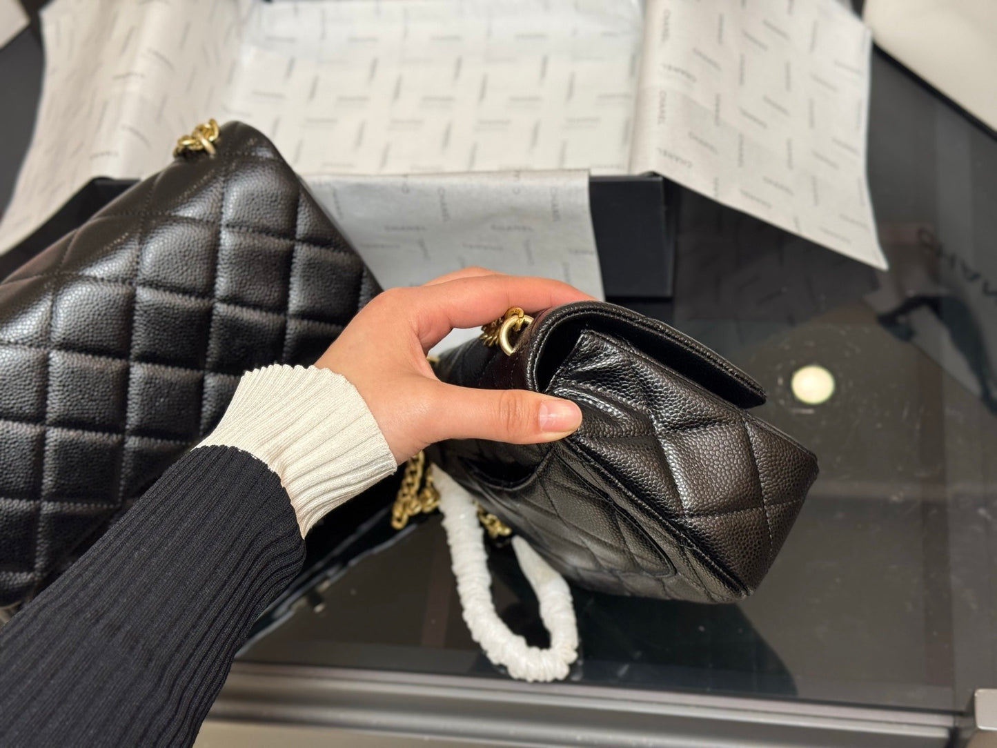 Classic Black Quilted Flap Bags