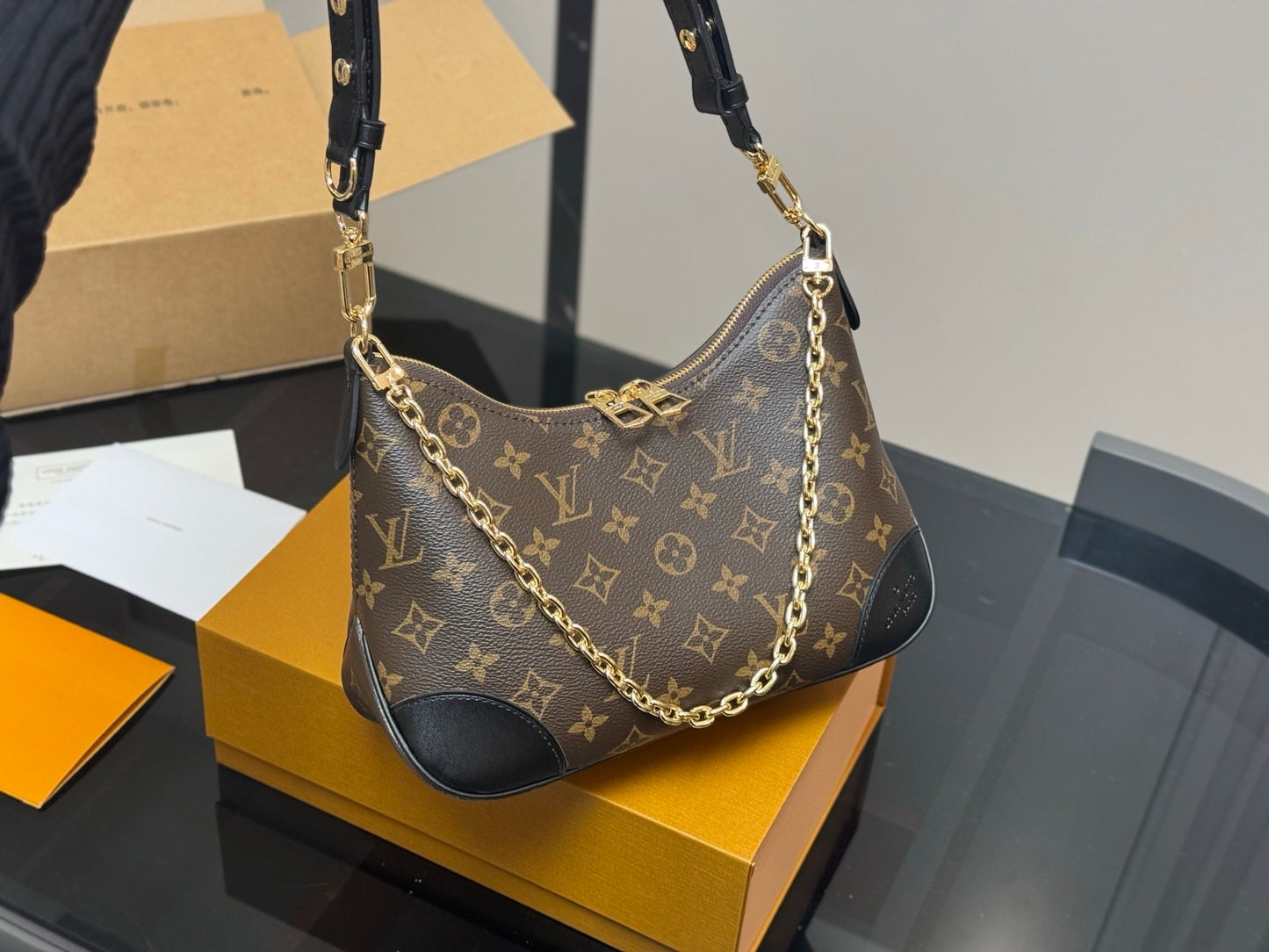 Classic Monogram Chain Hobo Bag