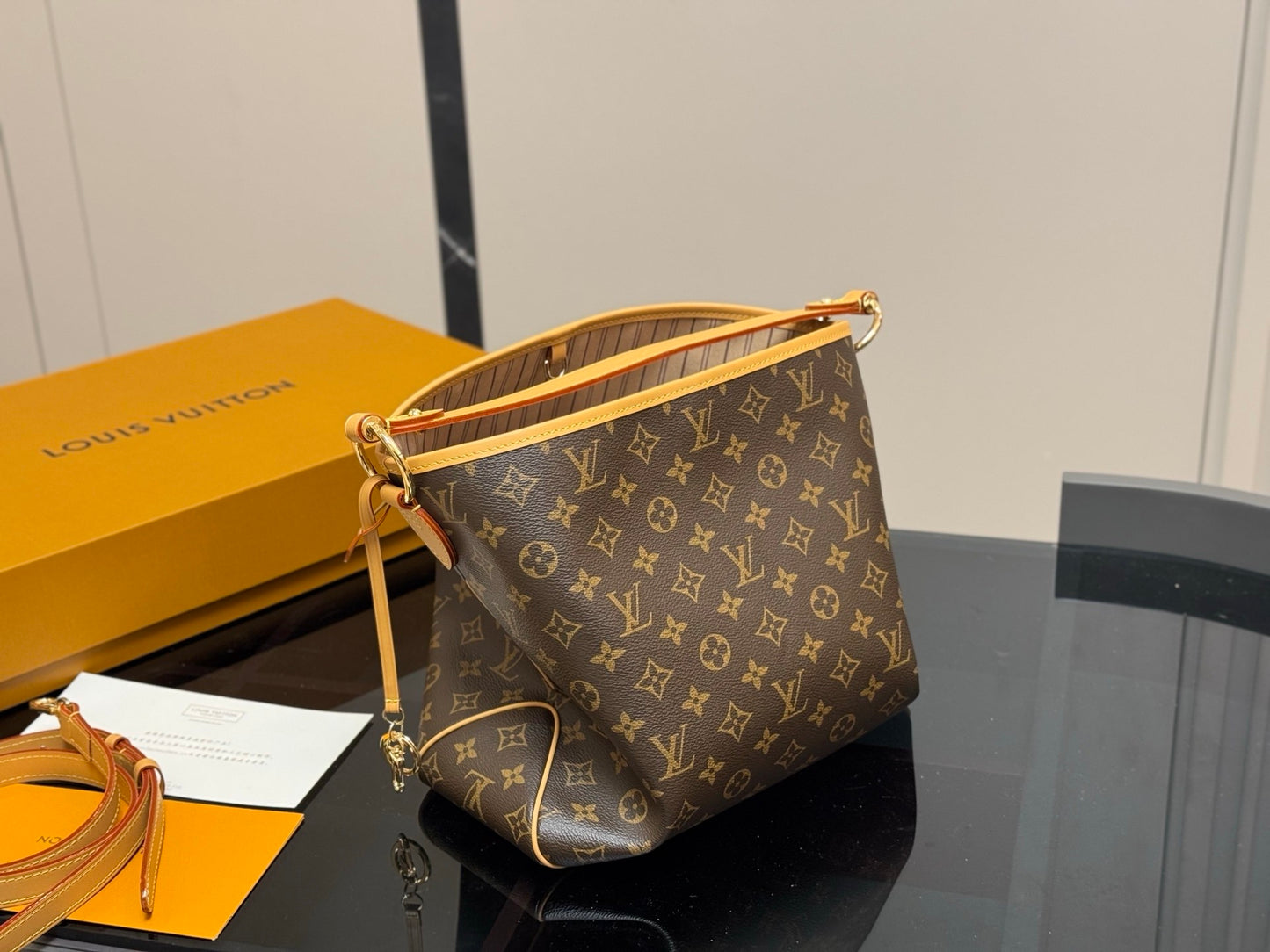 Elegant Monogram Bucket Bag