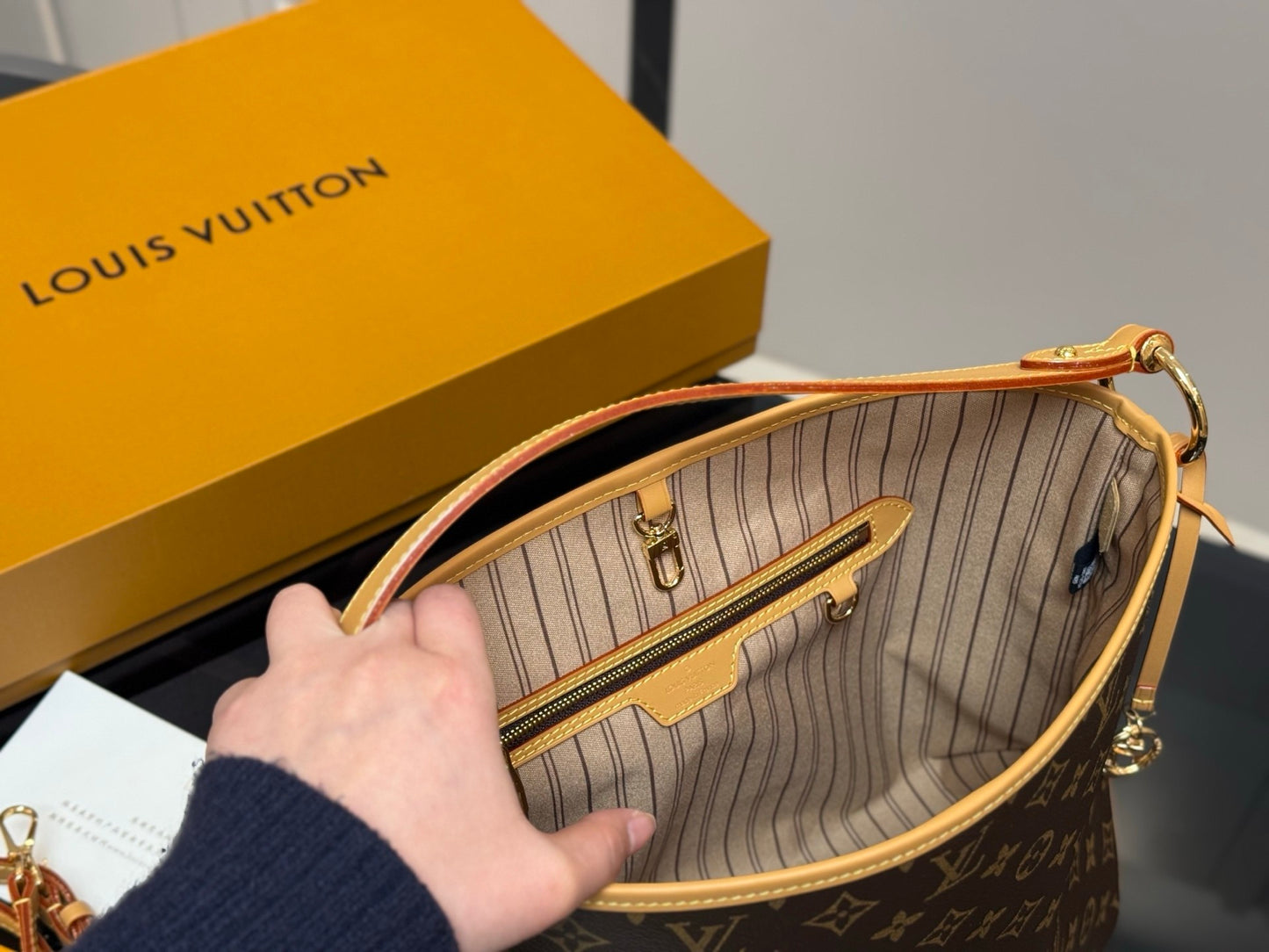 Elegant Monogram Bucket Bag