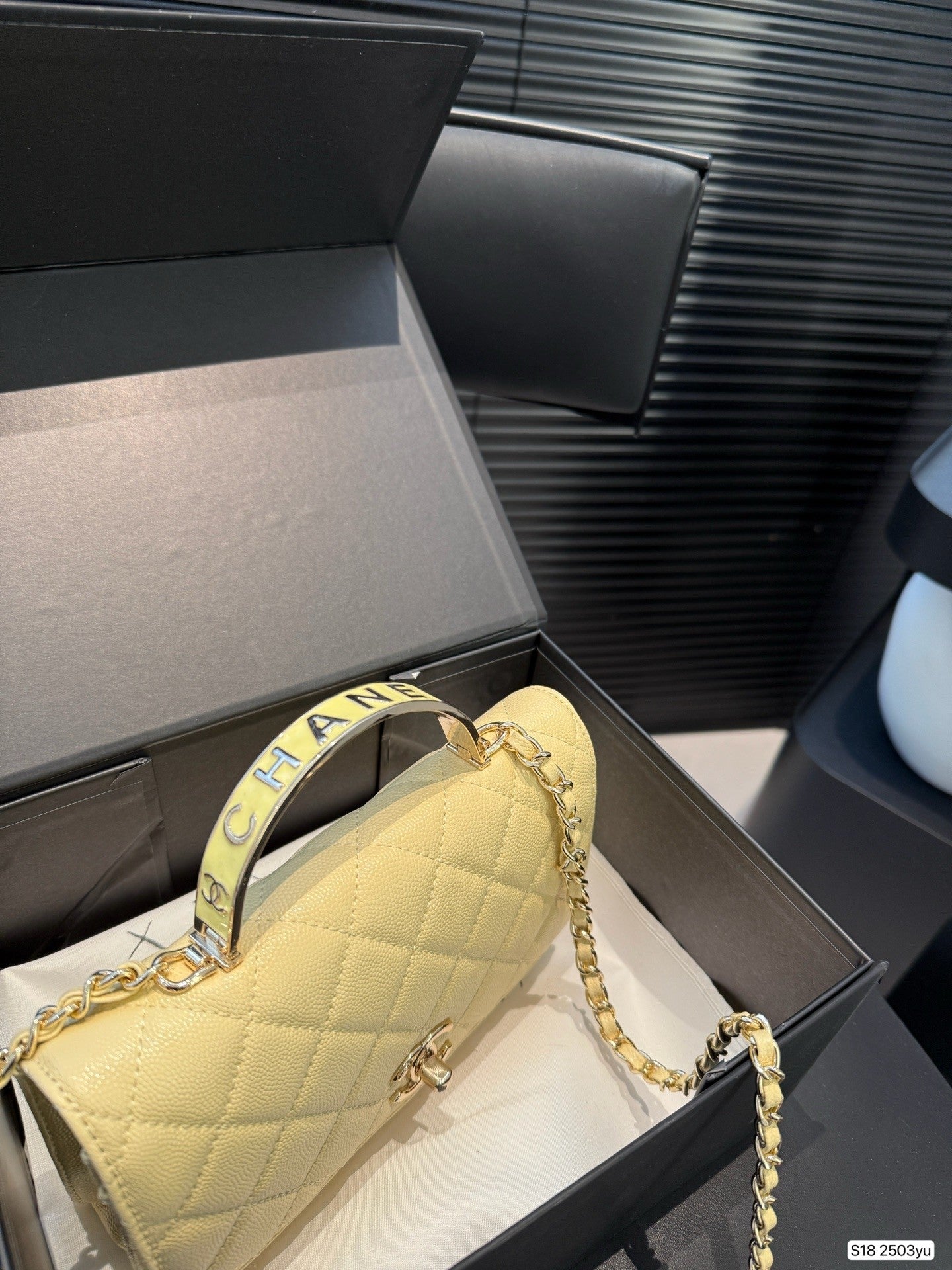 Gorgeous Quilted Yellow Flap Bag