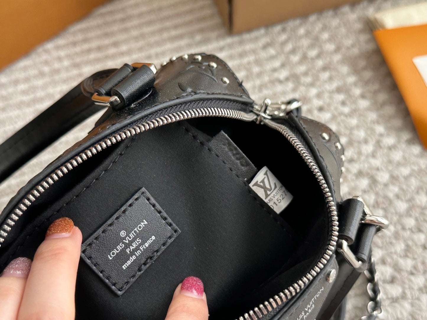 Edgy Studded Black Mini Speedy Bag