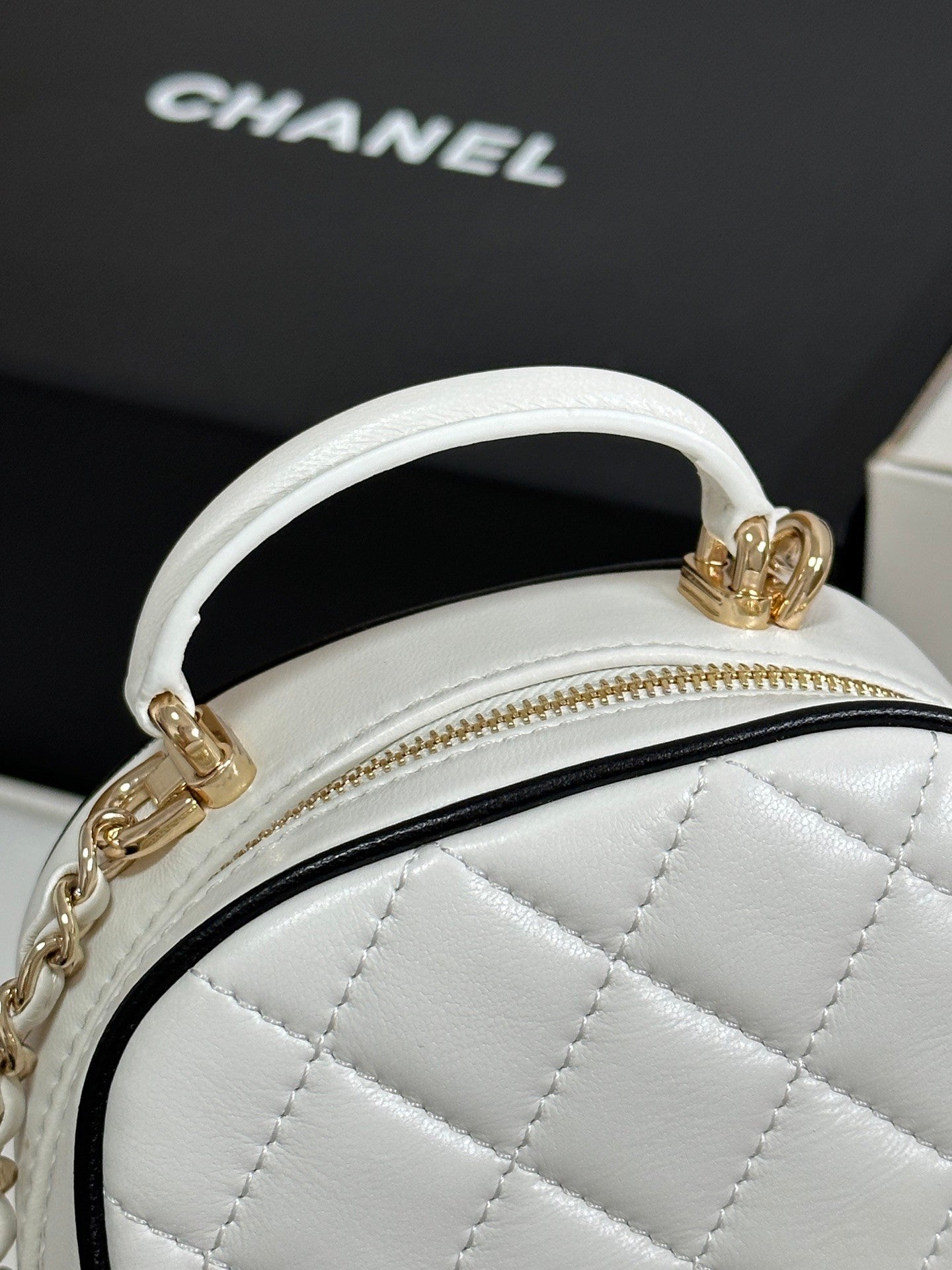 Chic Chanel Quilted White Mini Backpack