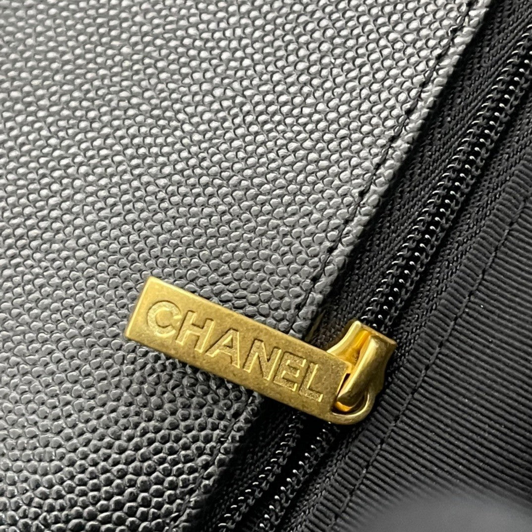 Elegant Quilted Black Flap Bag with Top Handle