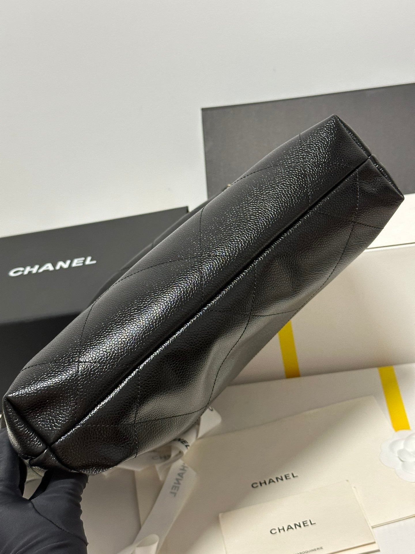 Classic Caviar Quilted Tote Bag