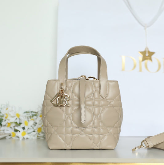 Unveil Luxury with Beige Quilted Handbag