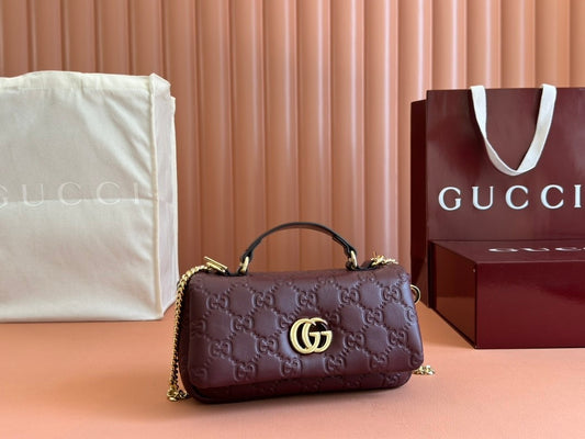 Burgundy leather handbag from the Miliano collection