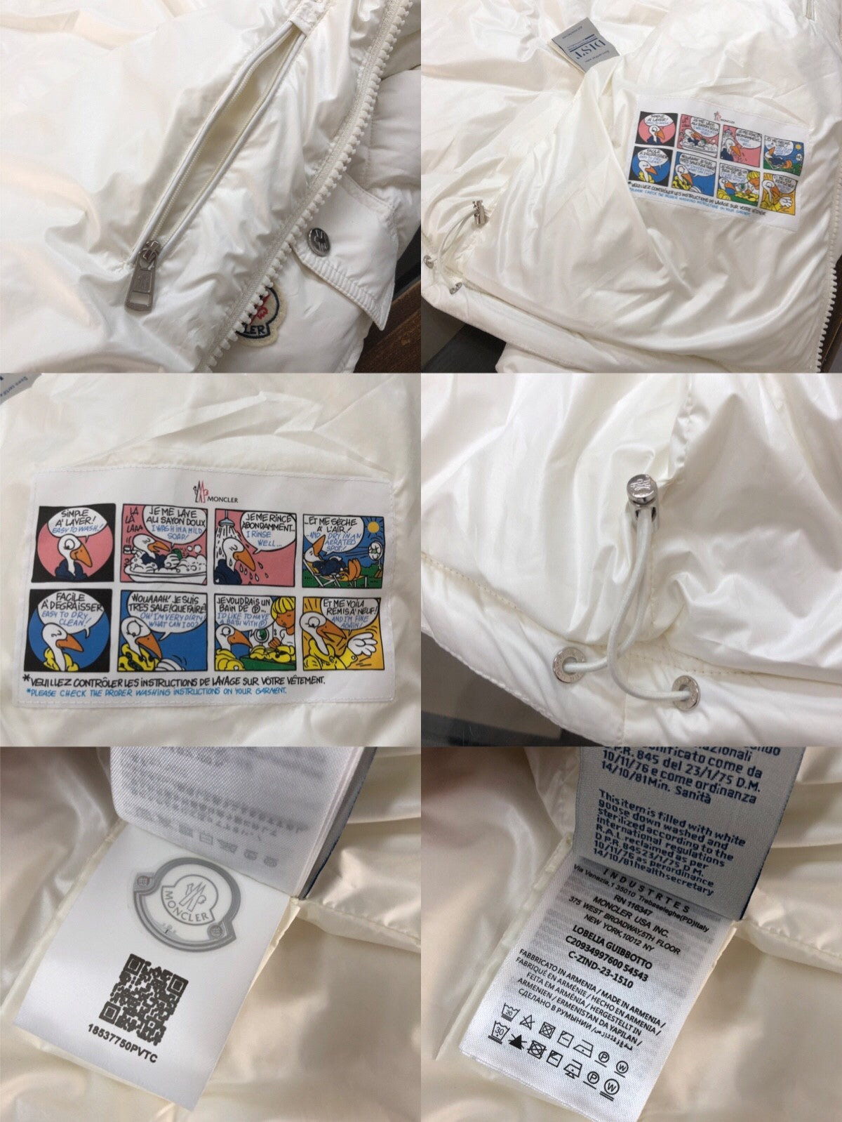 Short - length down jacket with diamond - shaped quilting, filled with top - grade duck down