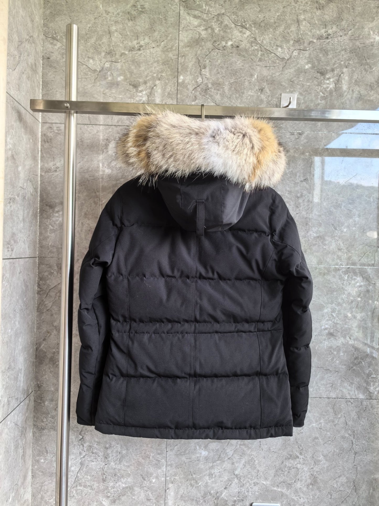 Women's Black Hooded Down Jacket