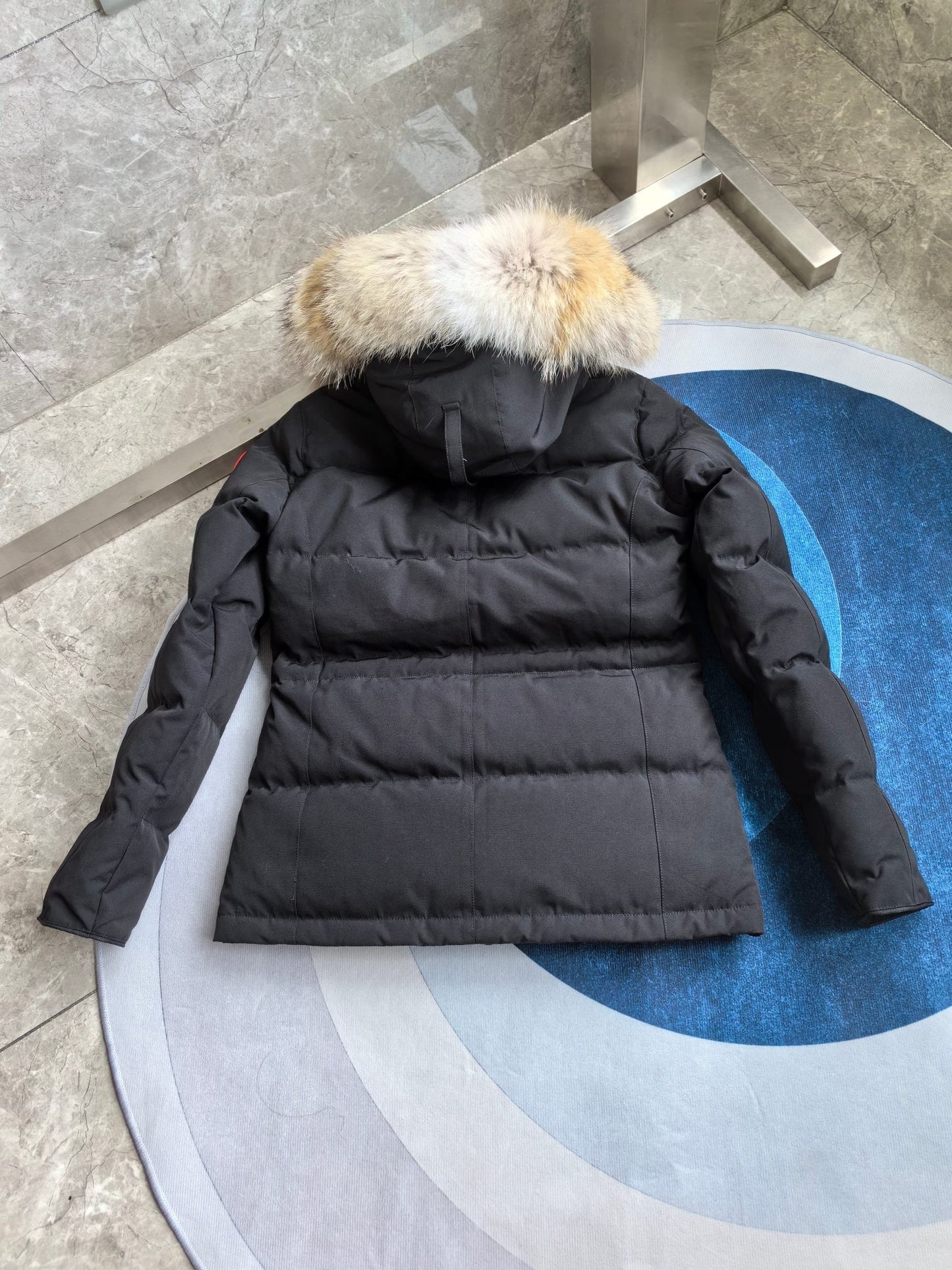 Women's Black Hooded Down Jacket