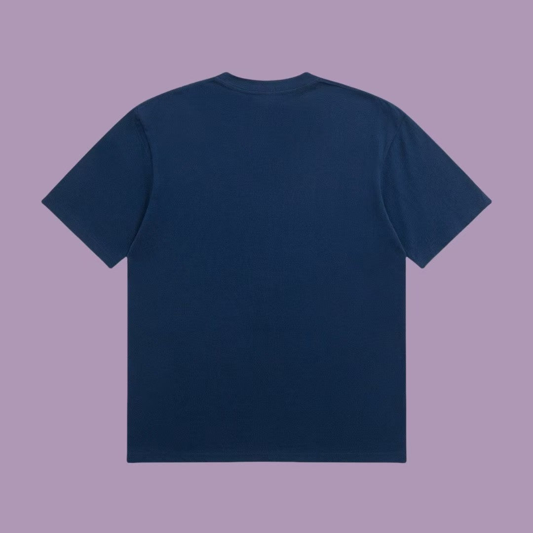 Navy blue T - shirt with an adorable snake and the GG logo. Unisex.