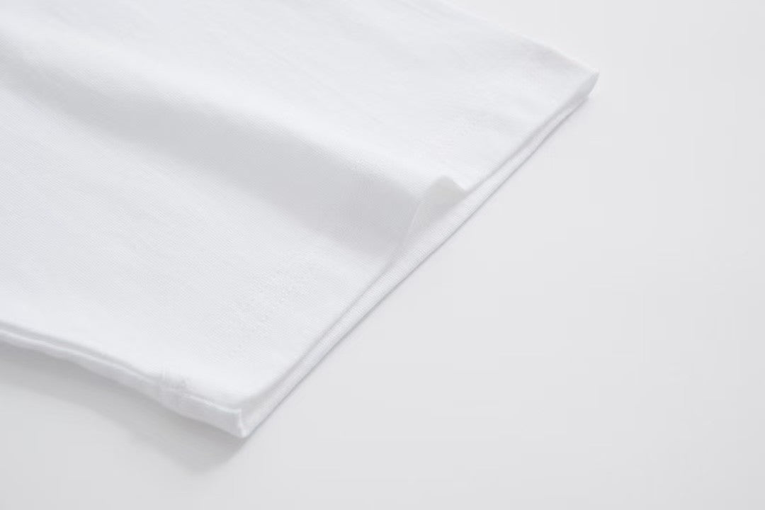 Chic and Quirky: Inspired white T - Shirt with Adorable Cartoon Prints