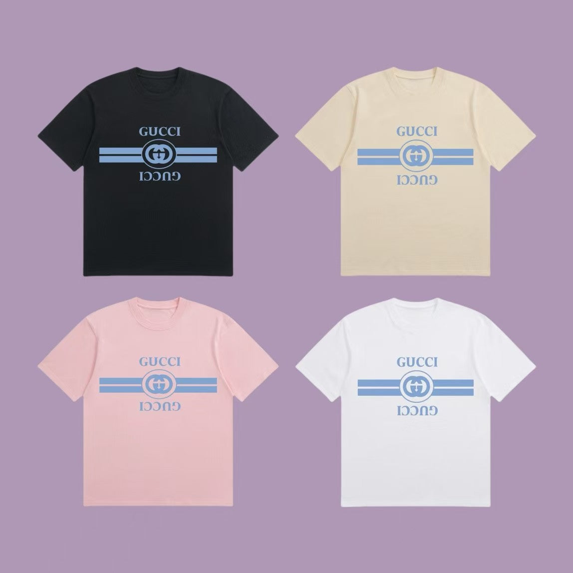 Blue Belted Text T - Shirt from the Spring - Summer Collection