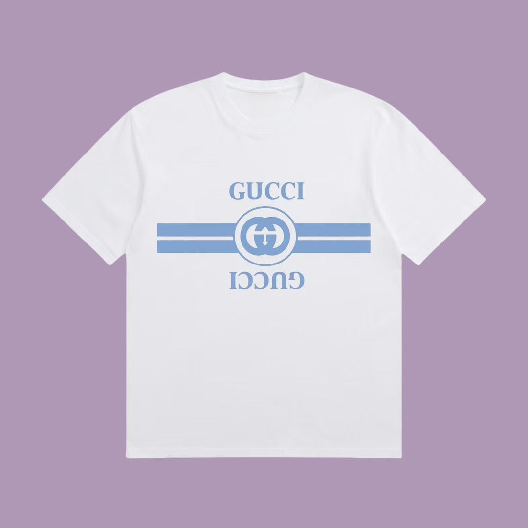 Blue Belted Text T - Shirt from the Spring - Summer Collection